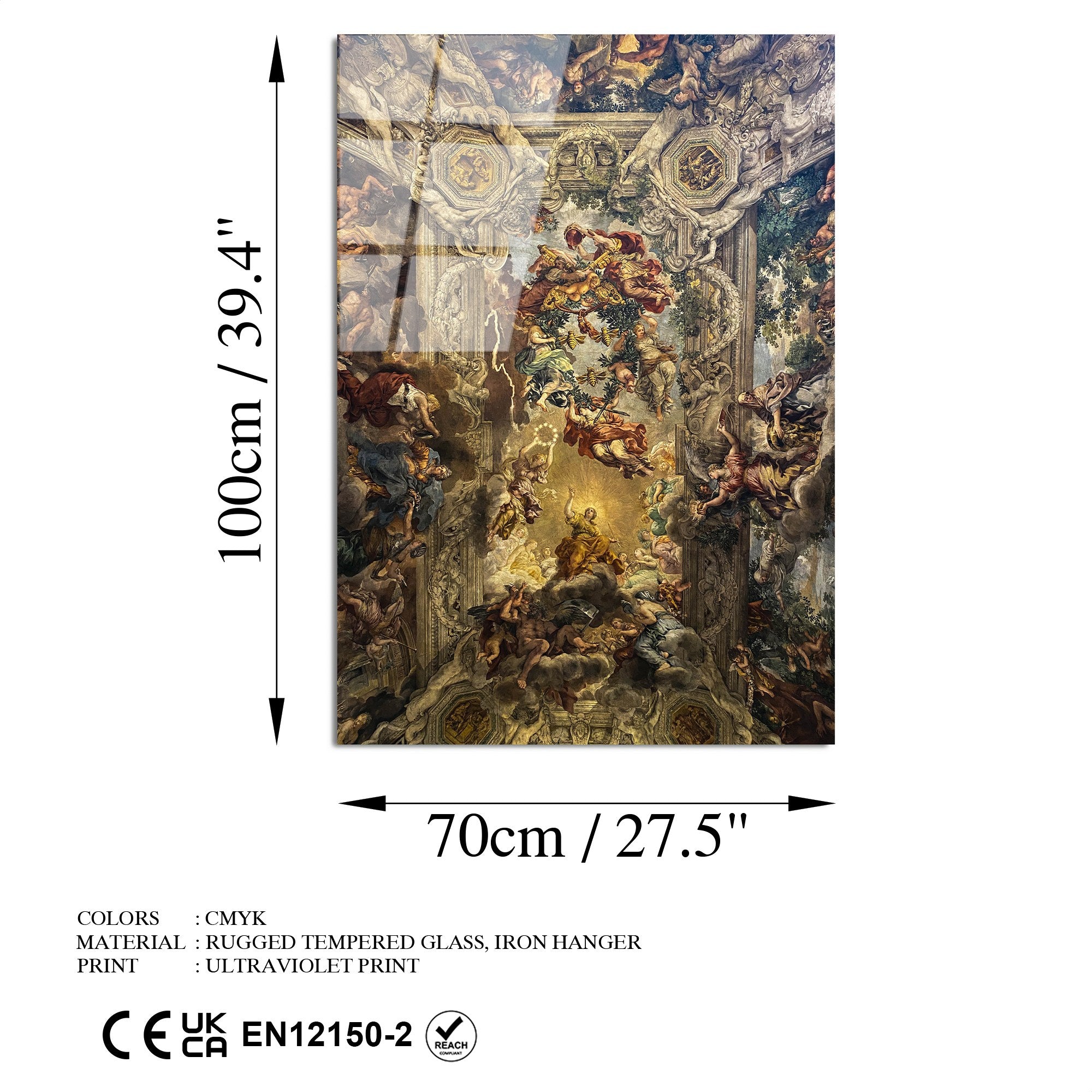 Quadro Decorativo em 100% Vidro Temperado Multicolor UV-185 (70 x 100 cm, 4 mm)