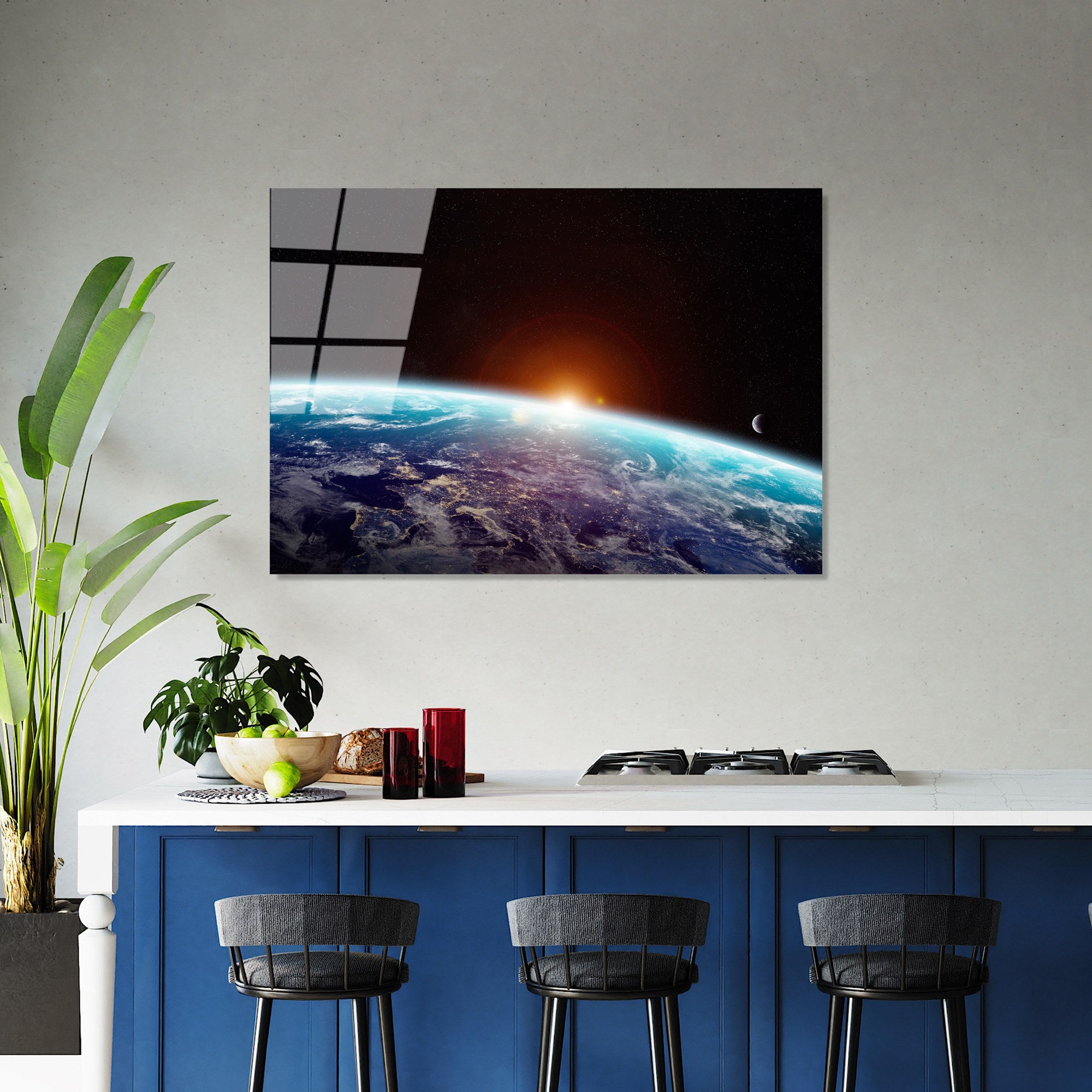 Quadro Decorativo em Vidro Temperado UV-188, Multicor, 70 x 100 cm (4 mm)