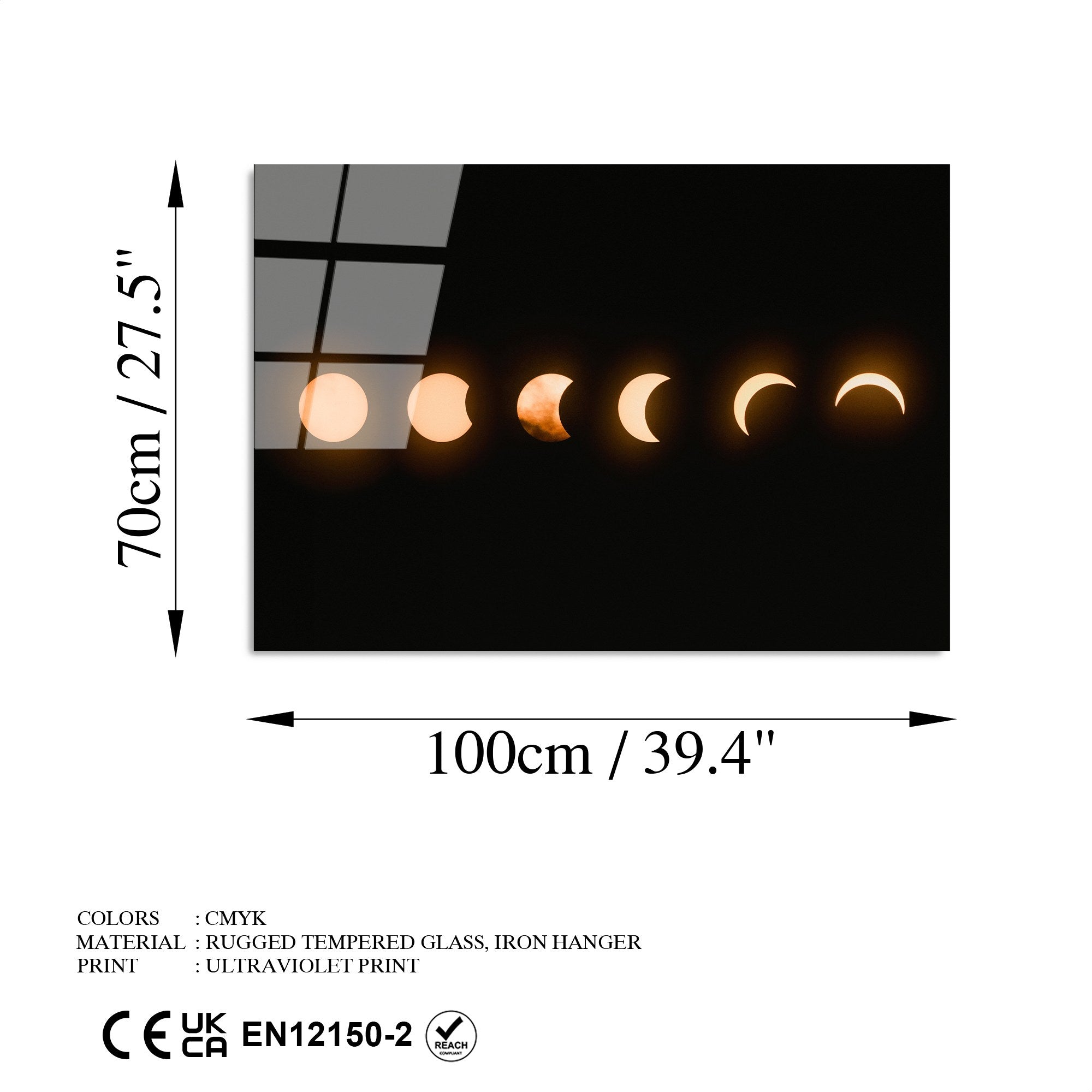 Quadro Decorativo em Vidro Temperado Multicolor UV-189 70x100 cm (4 mm)
