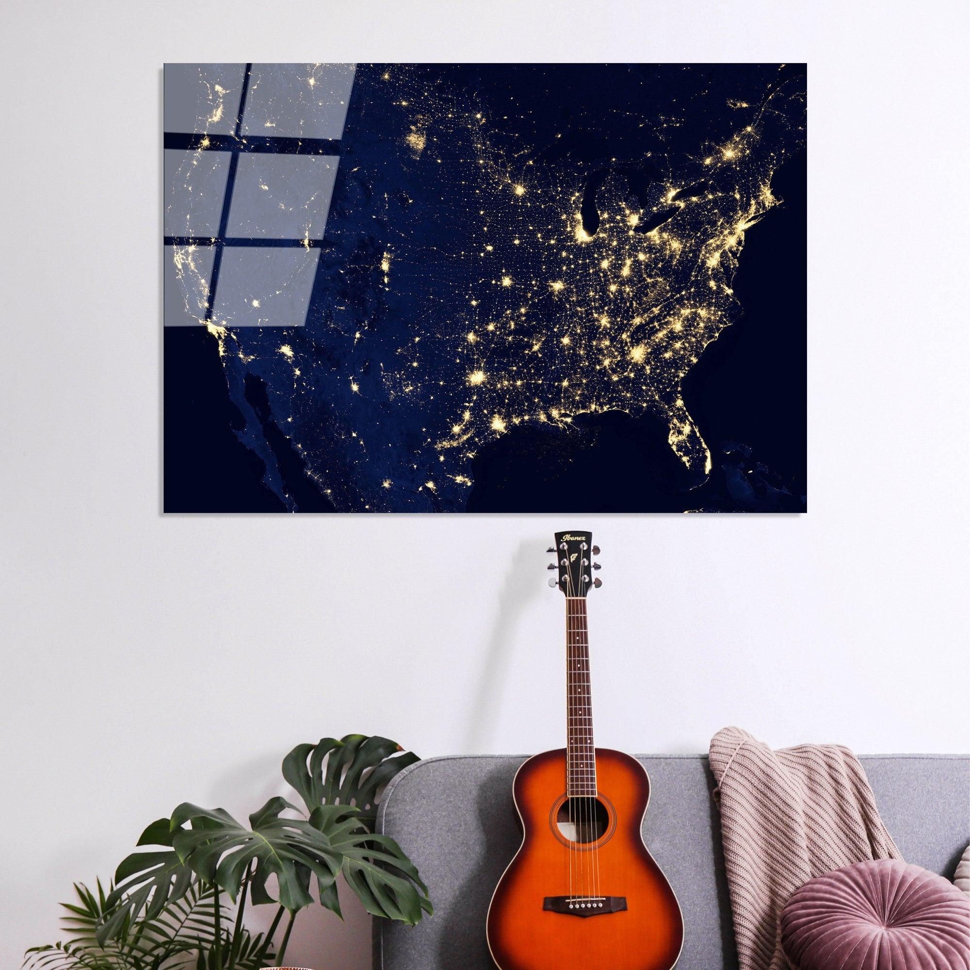 Quadro Decorativo em Vidro Temperado 4 mm Multicolor 70 x 100 cm – UV-190