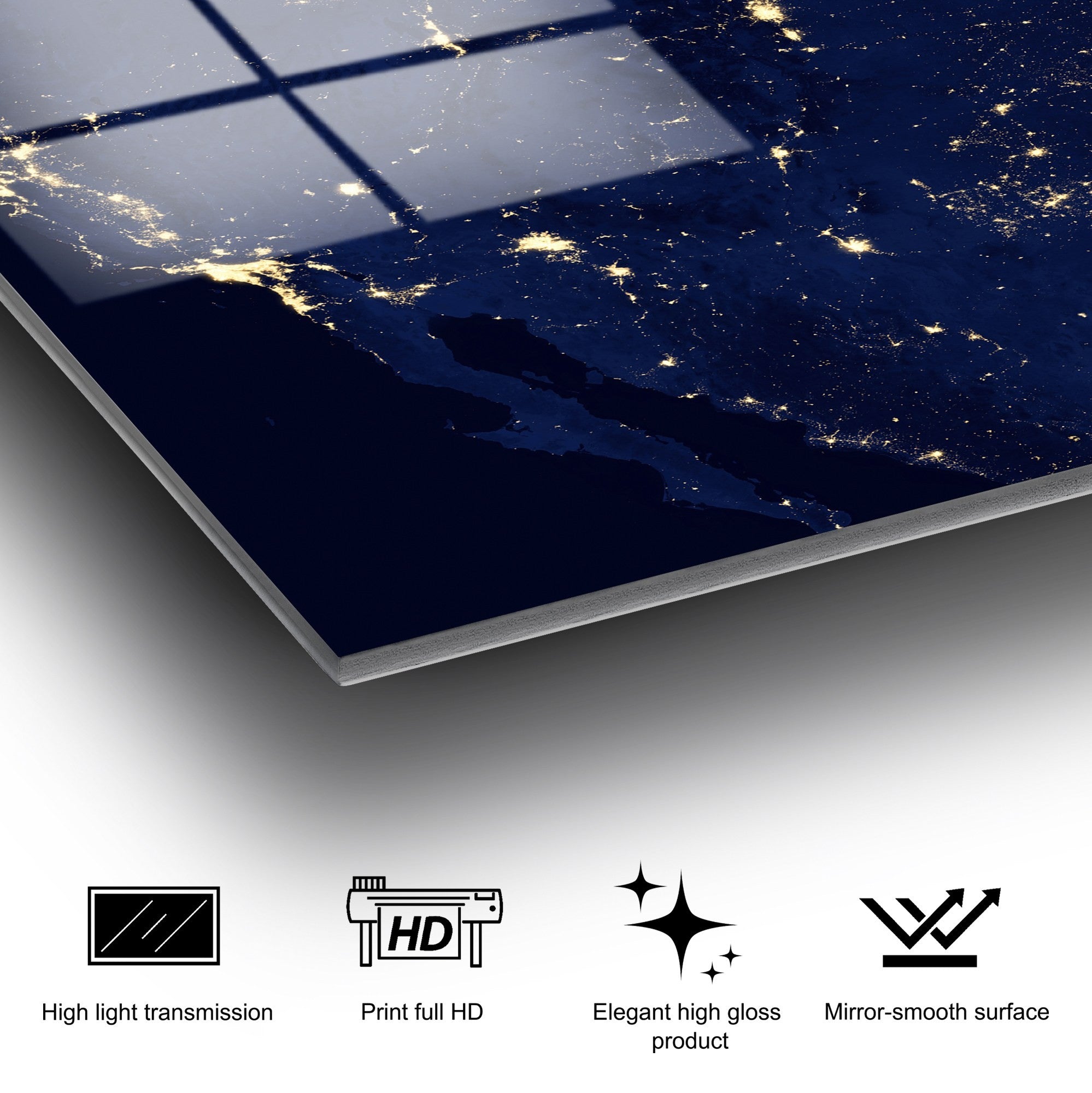 Quadro Decorativo em Vidro Temperado 4 mm Multicolor 70 x 100 cm – UV-190