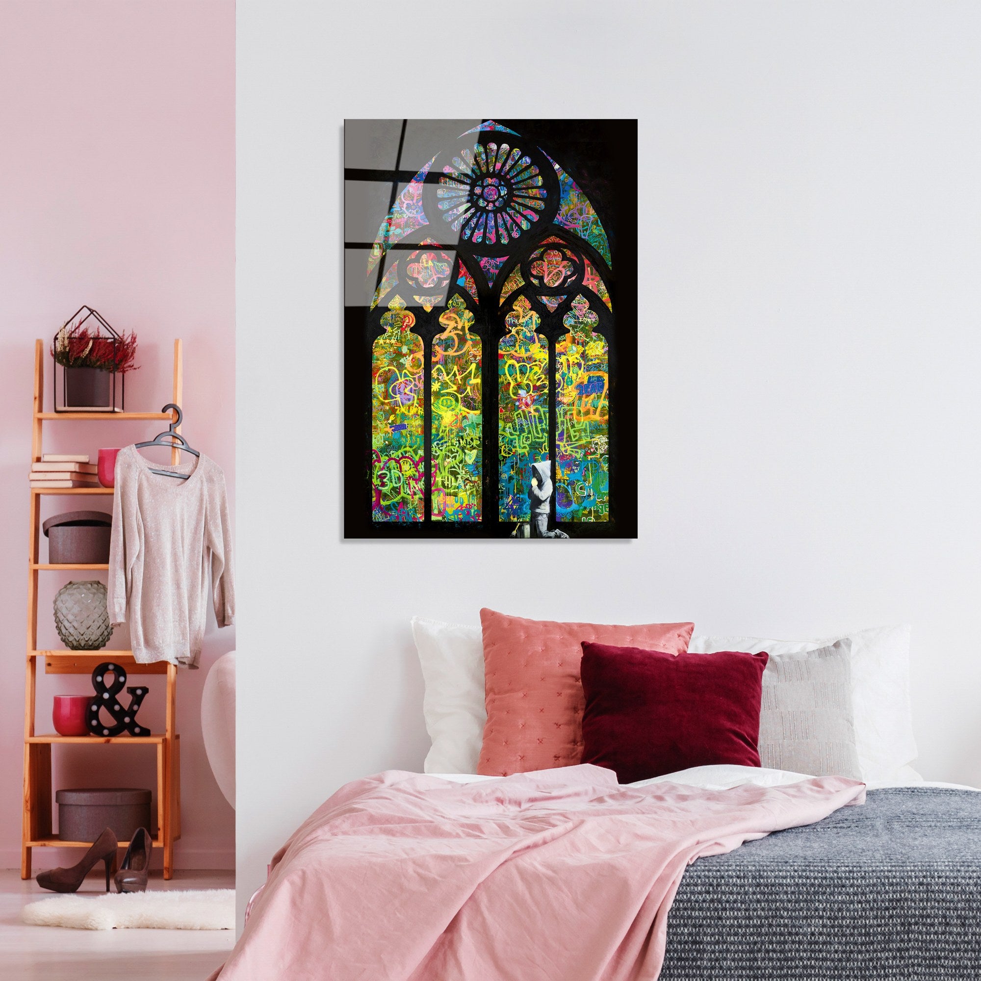 Quadro Decorativo em Vidro Temperado UV-191, 70 x 100 cm, Multicolorido, Vidro 4 mm