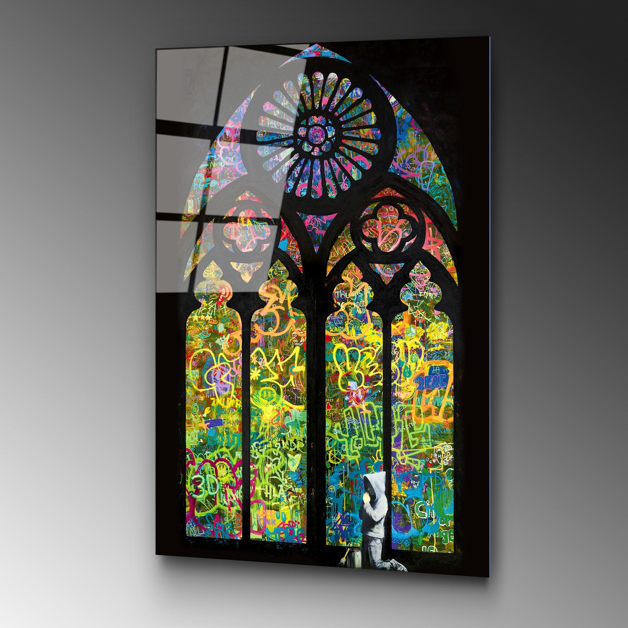 Quadro Decorativo em Vidro Temperado UV-191, 70 x 100 cm, Multicolorido, Vidro 4 mm