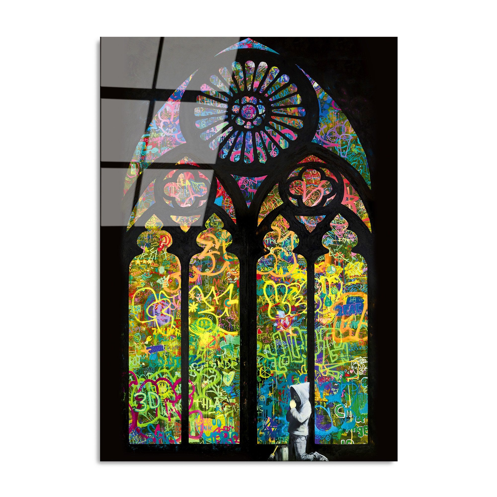 Quadro Decorativo em Vidro Temperado UV-191, 70 x 100 cm, Multicolorido, Vidro 4 mm