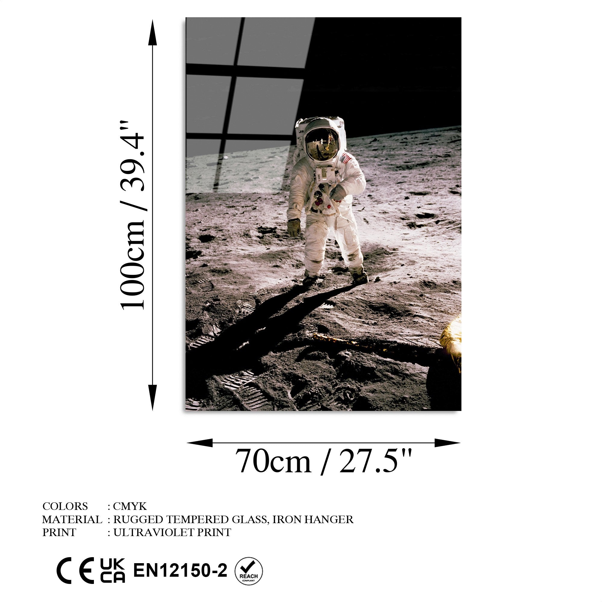 Quadro Decorativo 100% Vidro Temperado UV-196, Multicolor, 70 x 100 cm (4 mm)