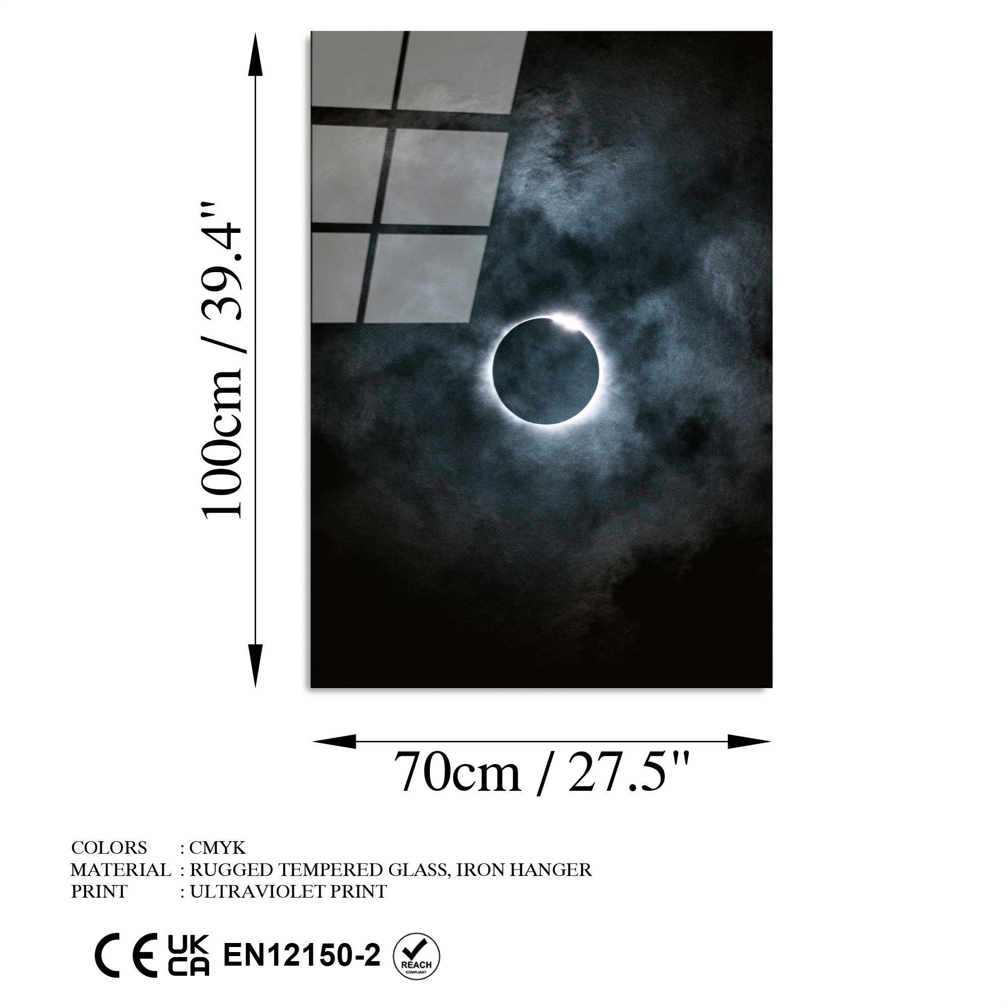 Quadro Decorativo em Vidro Temperado Multicolor 70 x 100 cm (4 mm) – UV-199 | 123BZM1262