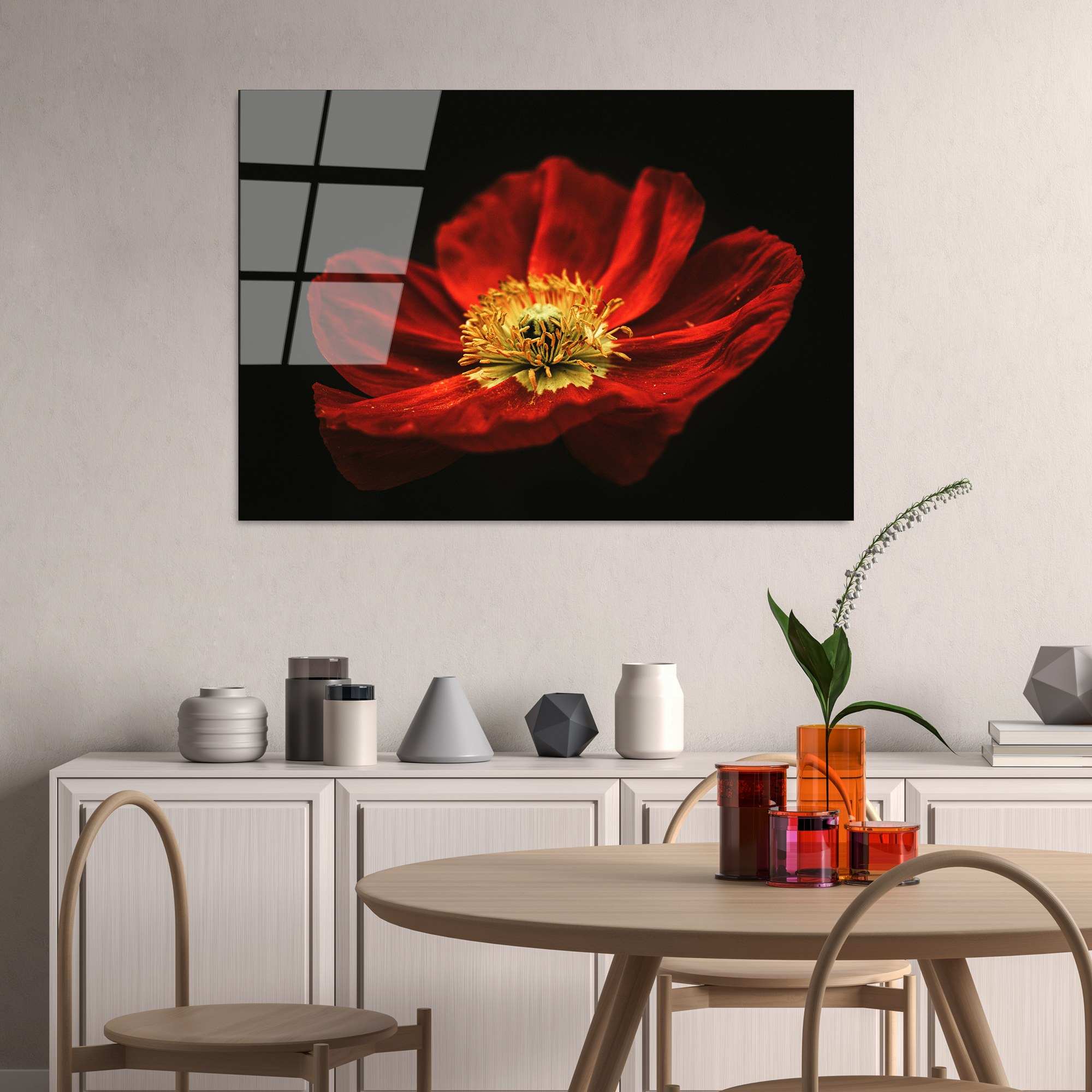 Quadro Decorativo em Vidro 100% Temperado UV-204, Multicolor, 70 x 100 cm (4 mm)