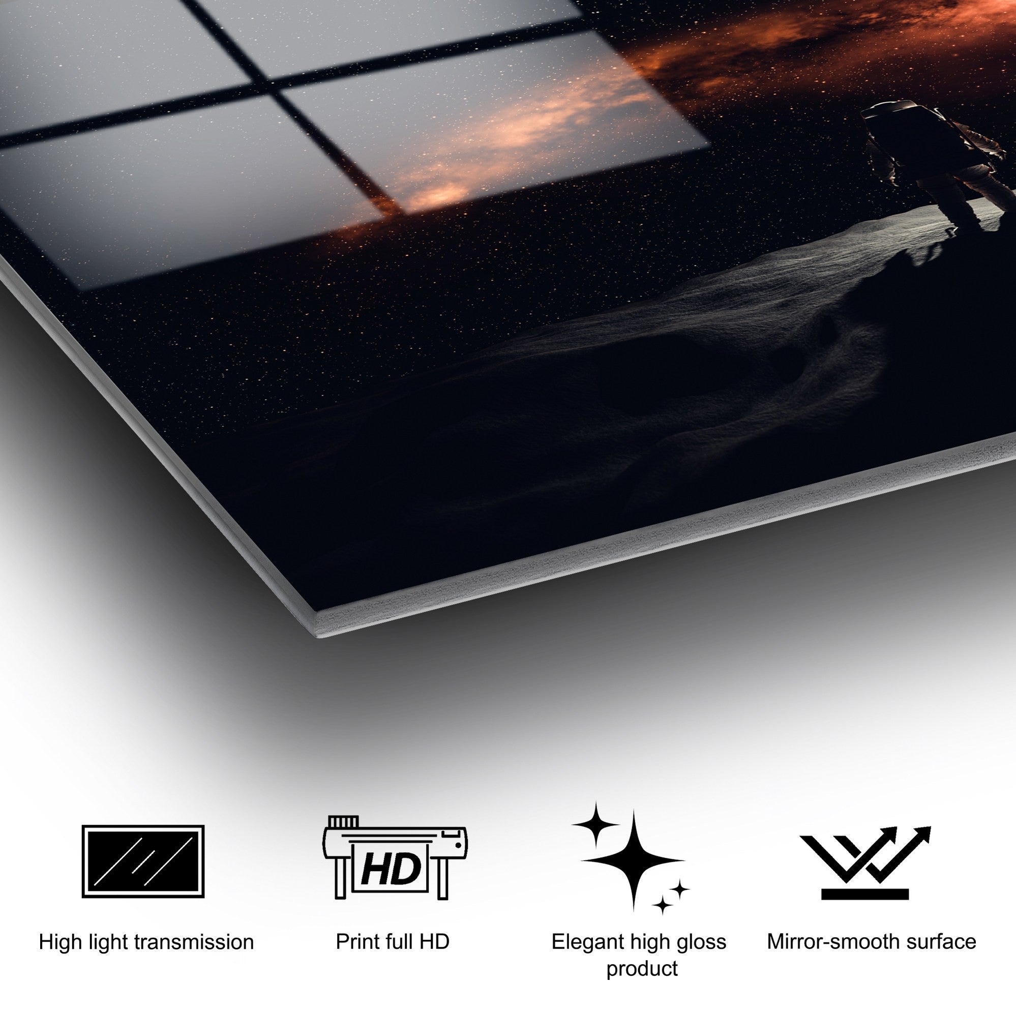 Quadro Decorativo em Vidro Temperado UV-209, 70 x 100 cm, Multicolor, 4 mm