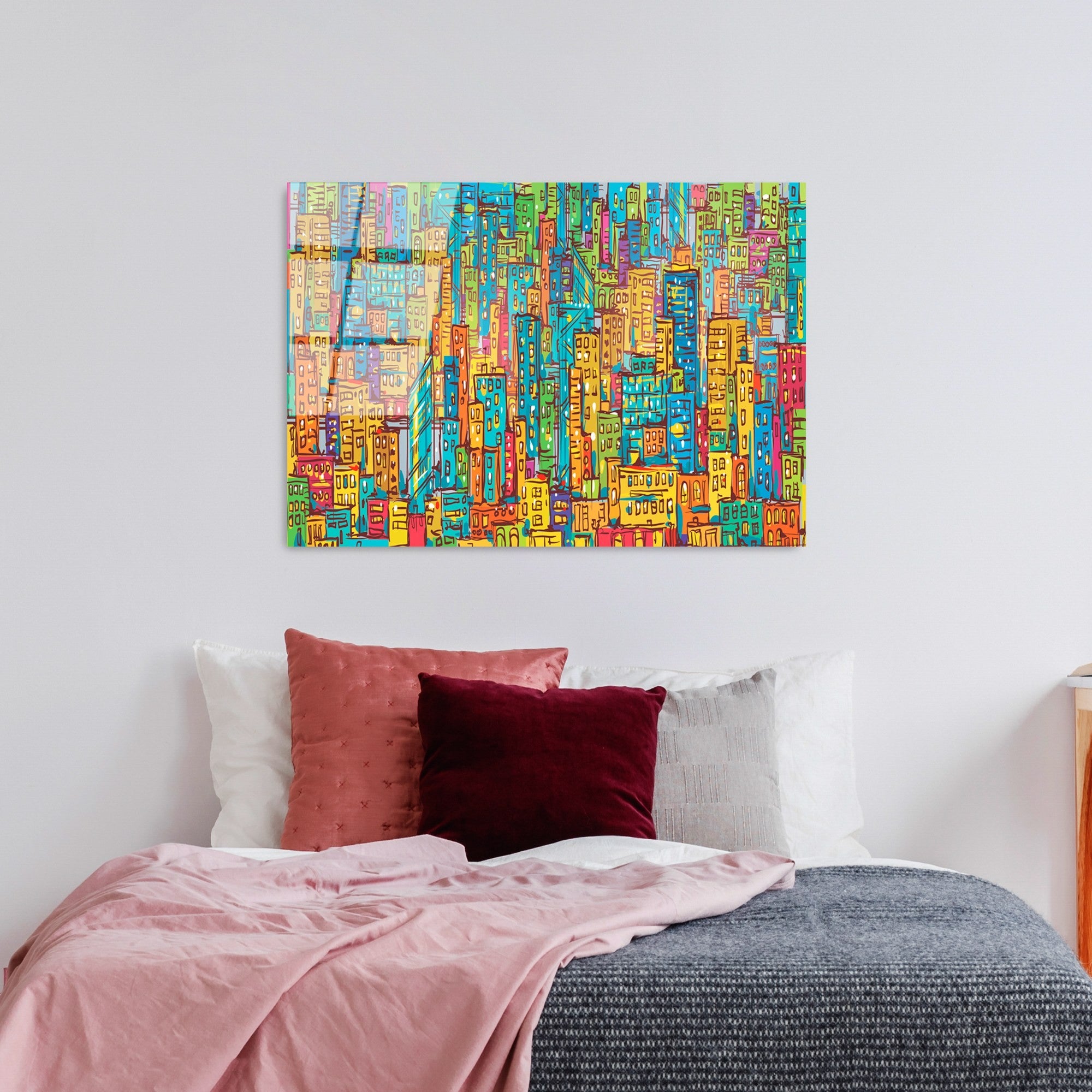 UV-210 Quadro Decorativo em Vidro Temperado 100% 4 mm, 70x100 cm, Multicolor