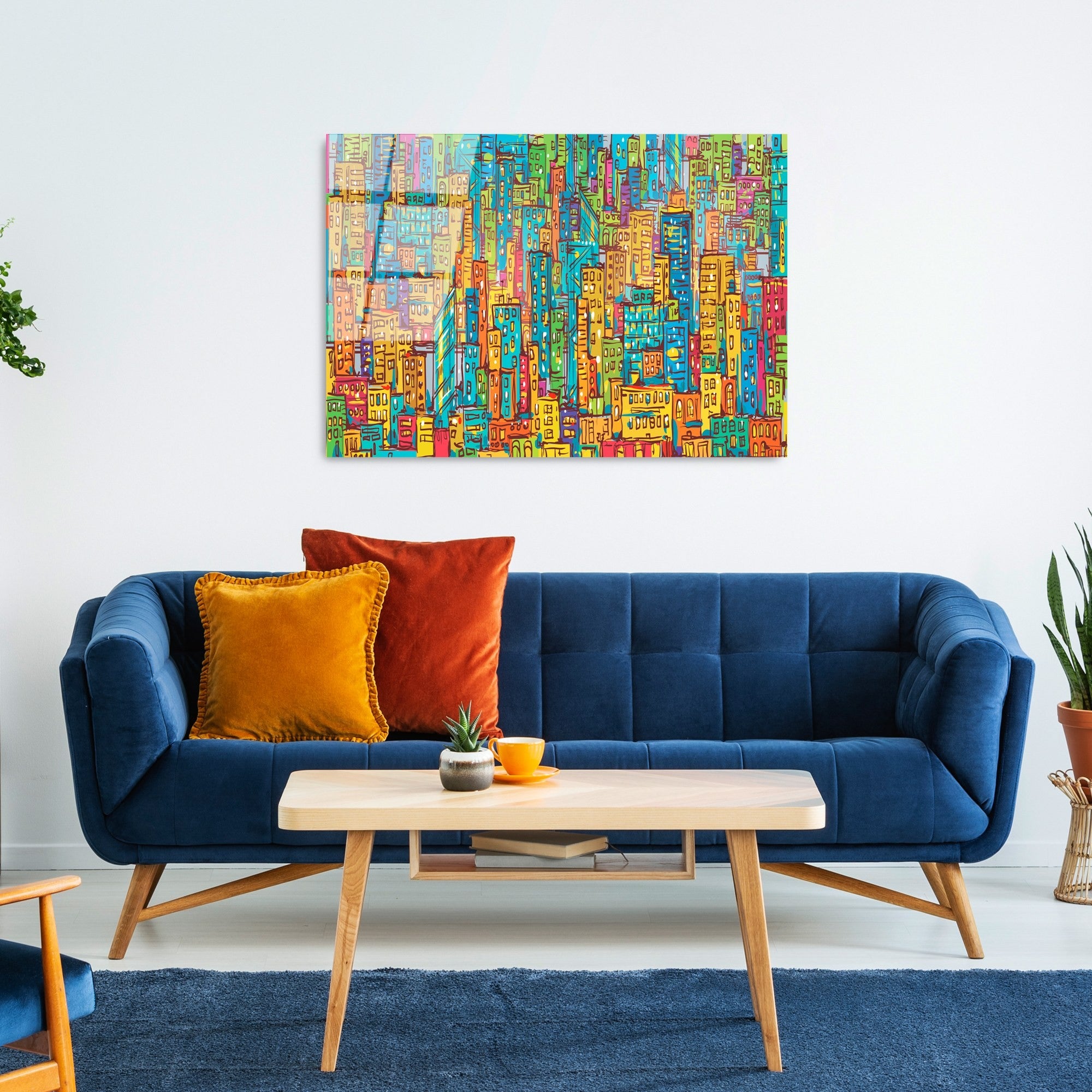 UV-210 Quadro Decorativo em Vidro Temperado 100% 4 mm, 70x100 cm, Multicolor