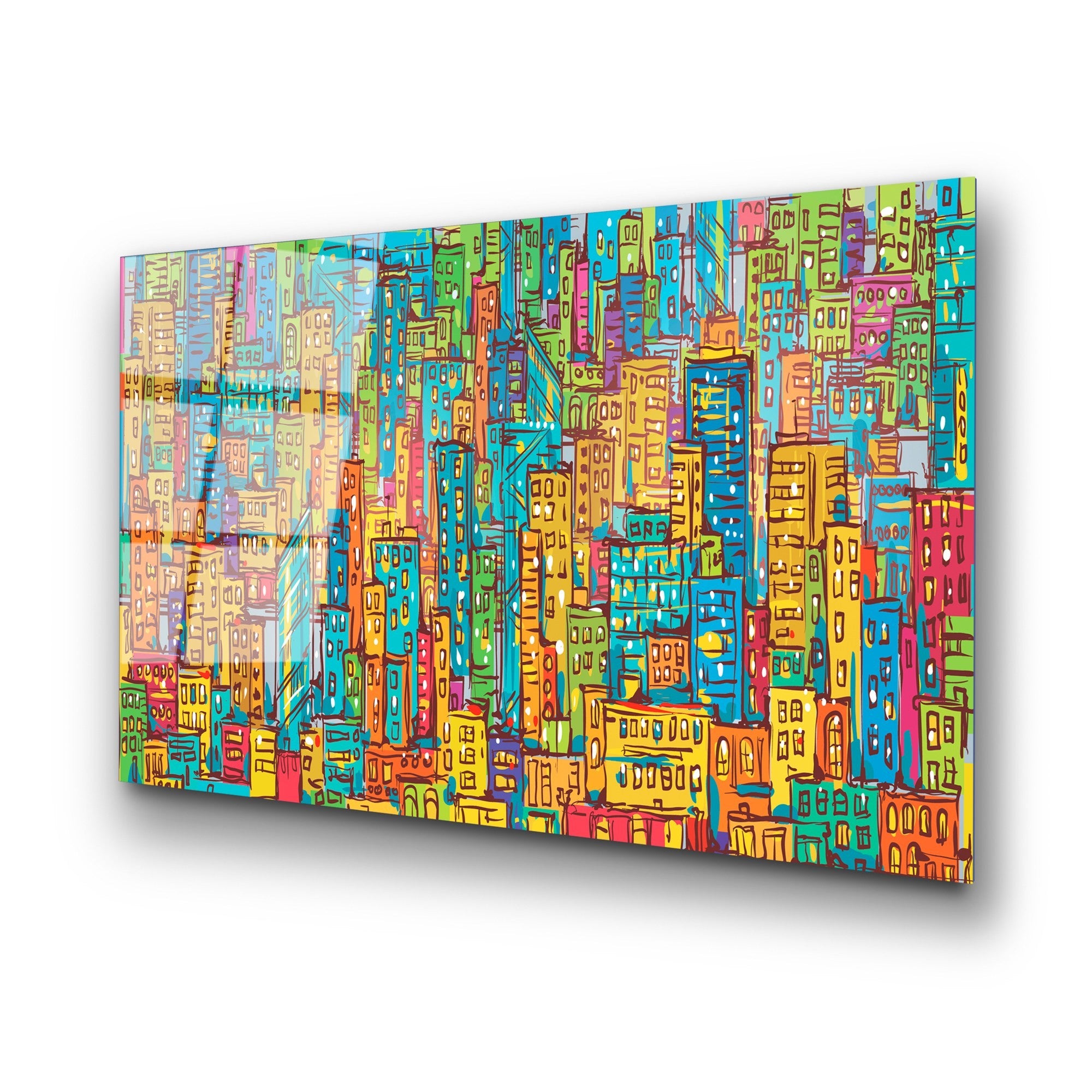 UV-210 Quadro Decorativo em Vidro Temperado 100% 4 mm, 70x100 cm, Multicolor