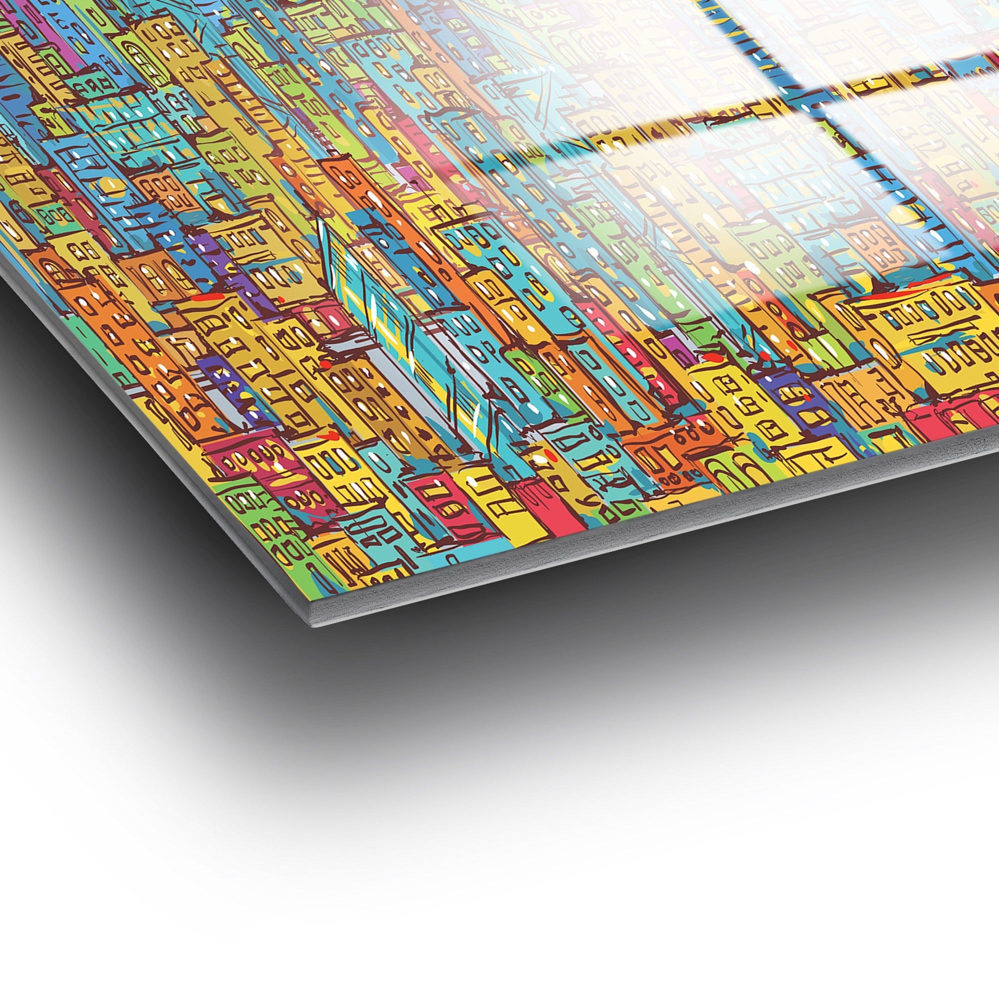 UV-210 Quadro Decorativo em Vidro Temperado 100% 4 mm, 70x100 cm, Multicolor