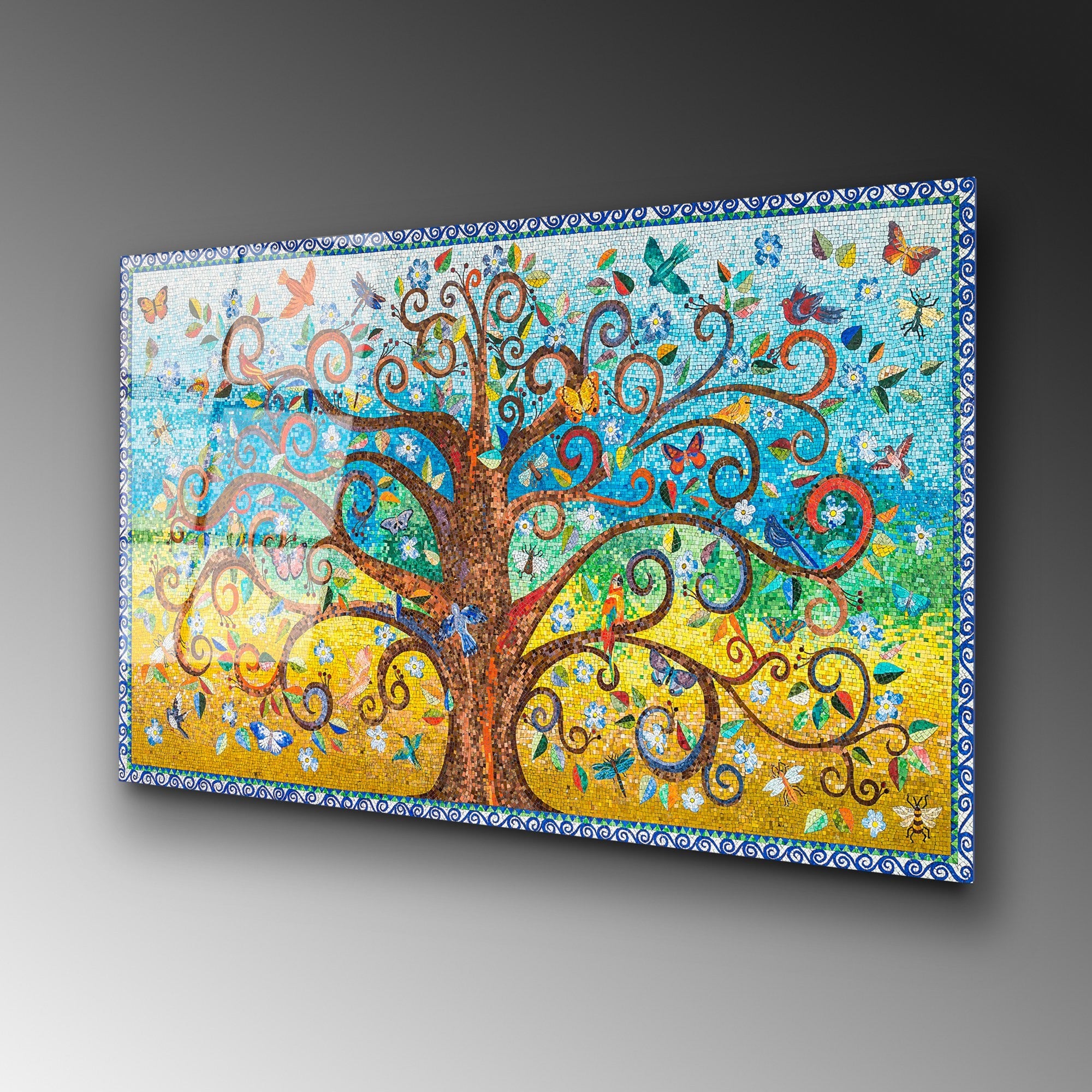 Quadro Decorativo em Vidro Temperado 100% UV-211, Multicolor, 70 x 100 cm (4 mm)