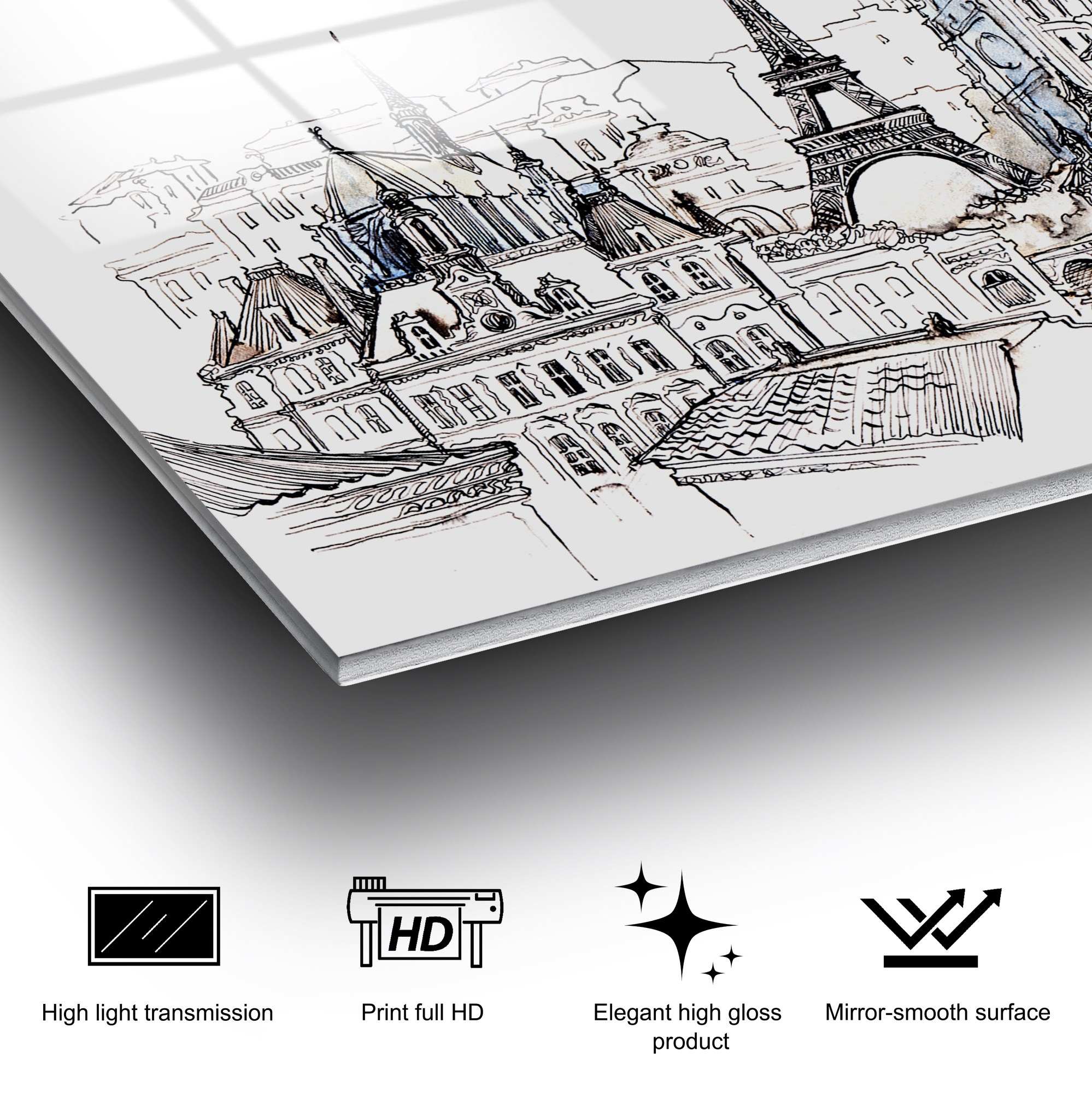 Quadro Decorativo em Vidro Temperado 4 mm UV-212 (70 x 100 cm) – Multicolor