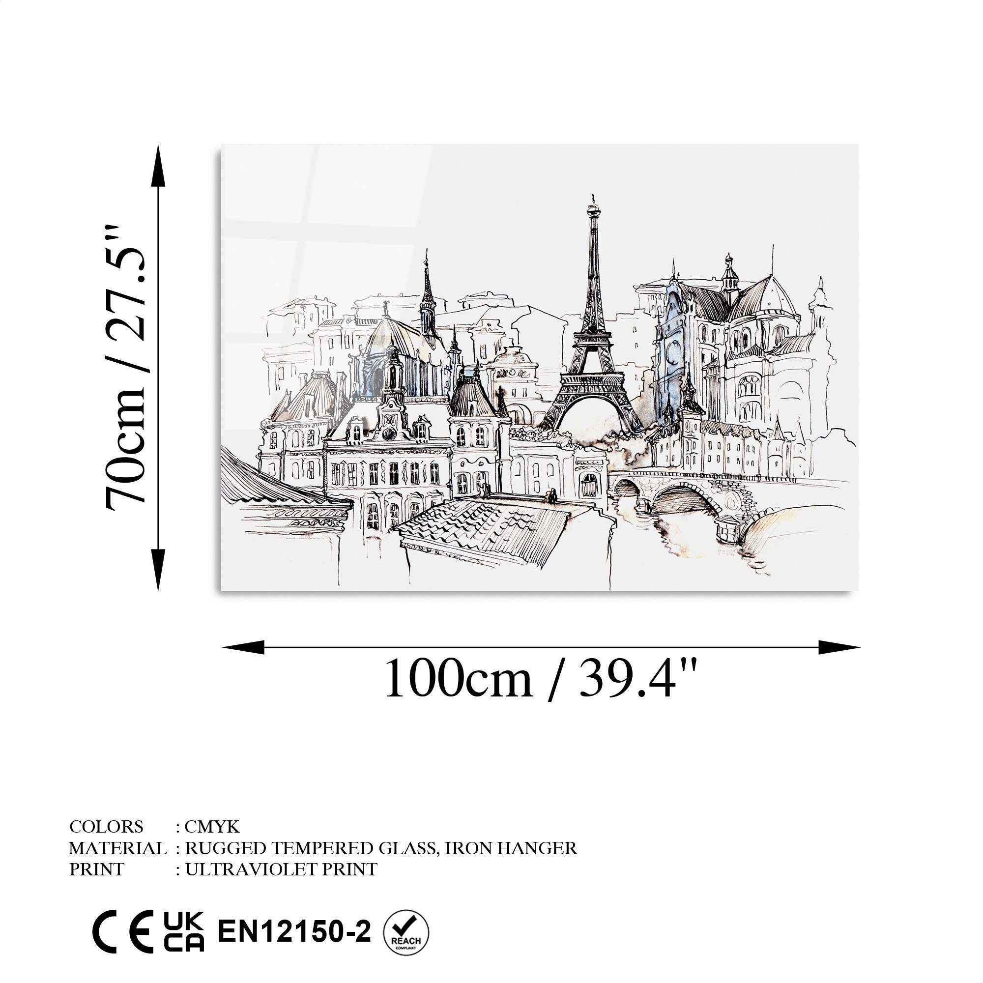 Quadro Decorativo em Vidro Temperado 4 mm UV-212 (70 x 100 cm) – Multicolor