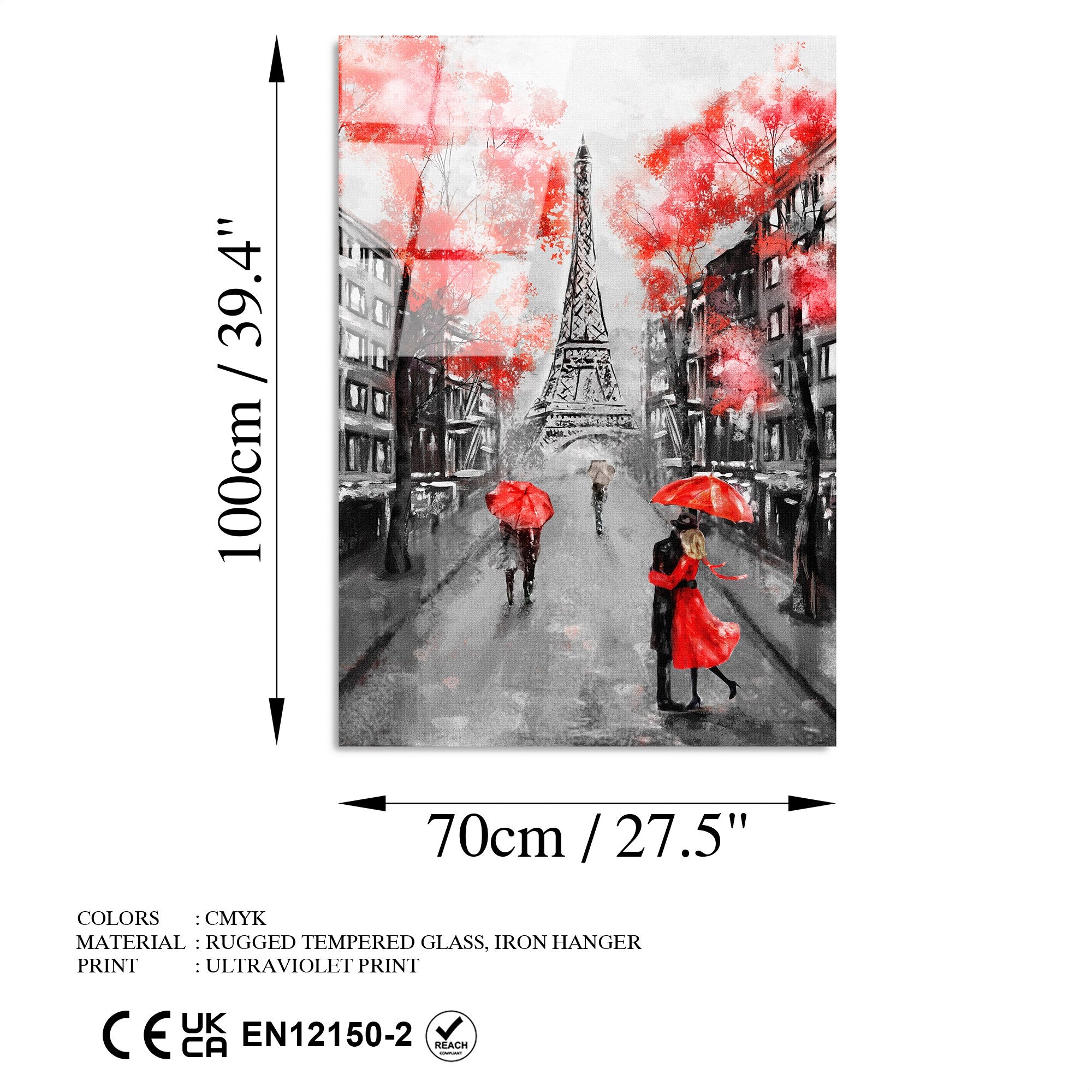 Quadro Decorativo em Vidro Temperado UV-214, Multicolor, 70x100 cm, 4 mm – Elegância e Durabilidade