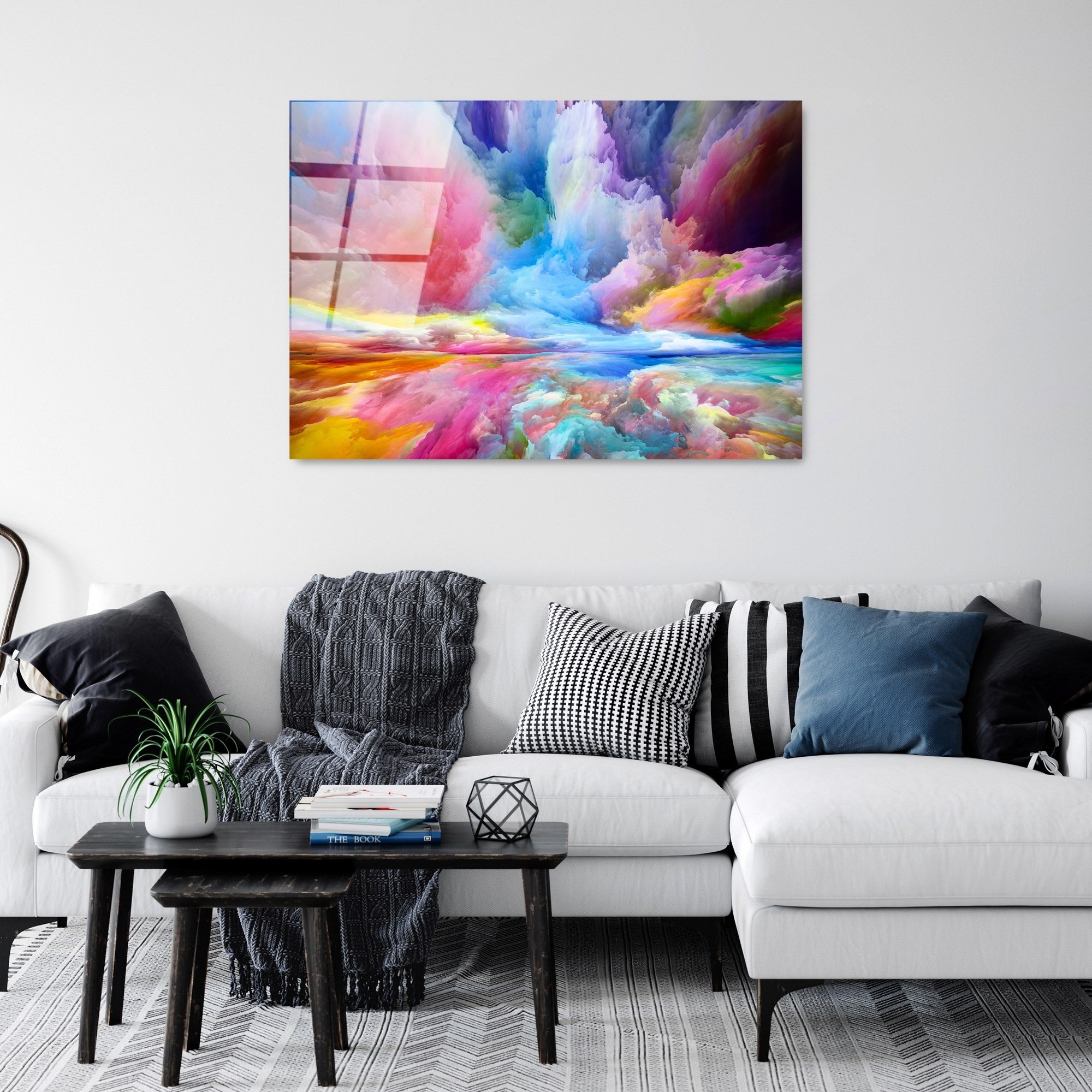 Quadro Decorativo em Vidro Temperado UV-223 70x100 cm (4 mm) - Multicolor