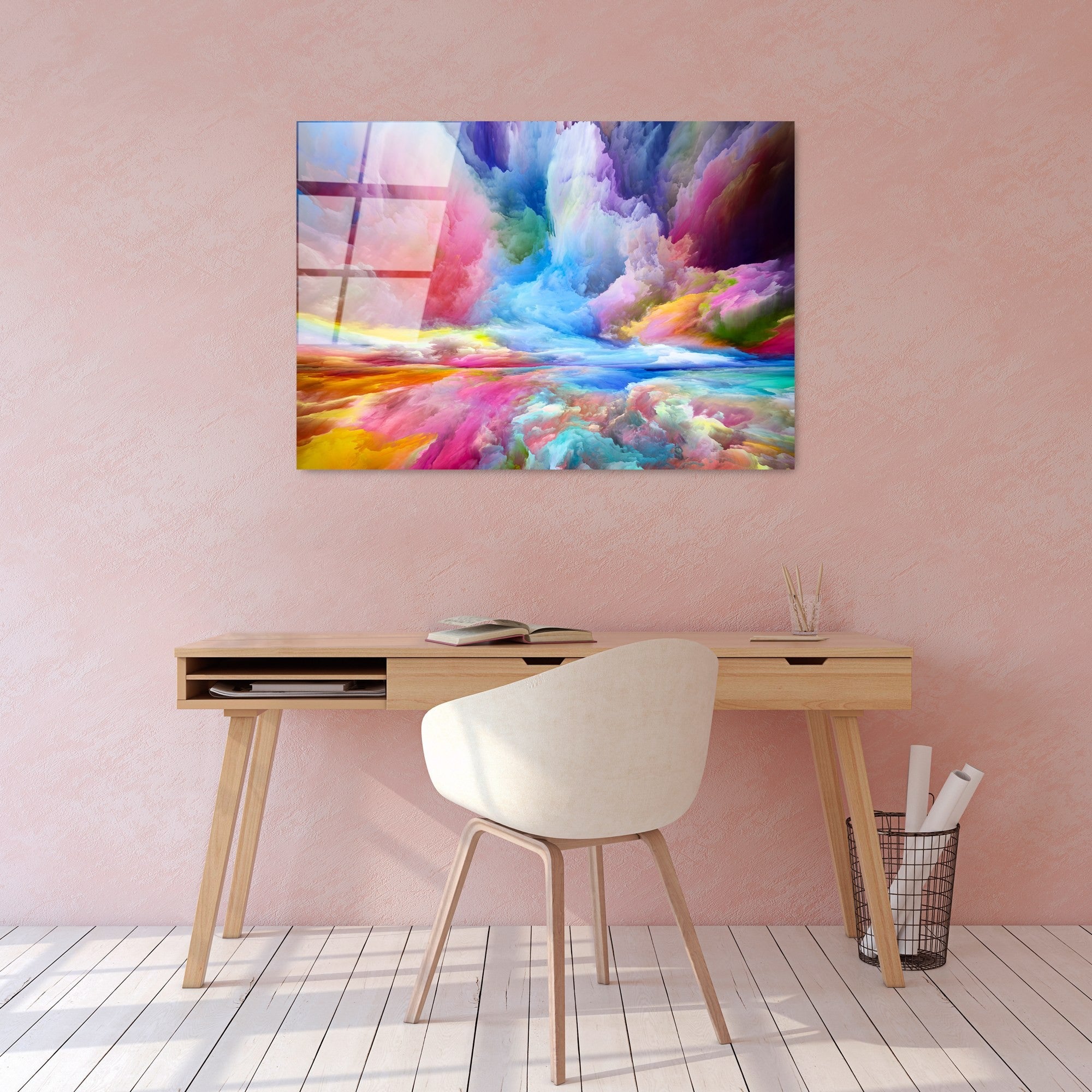 Quadro Decorativo em Vidro Temperado UV-223 70x100 cm (4 mm) - Multicolor