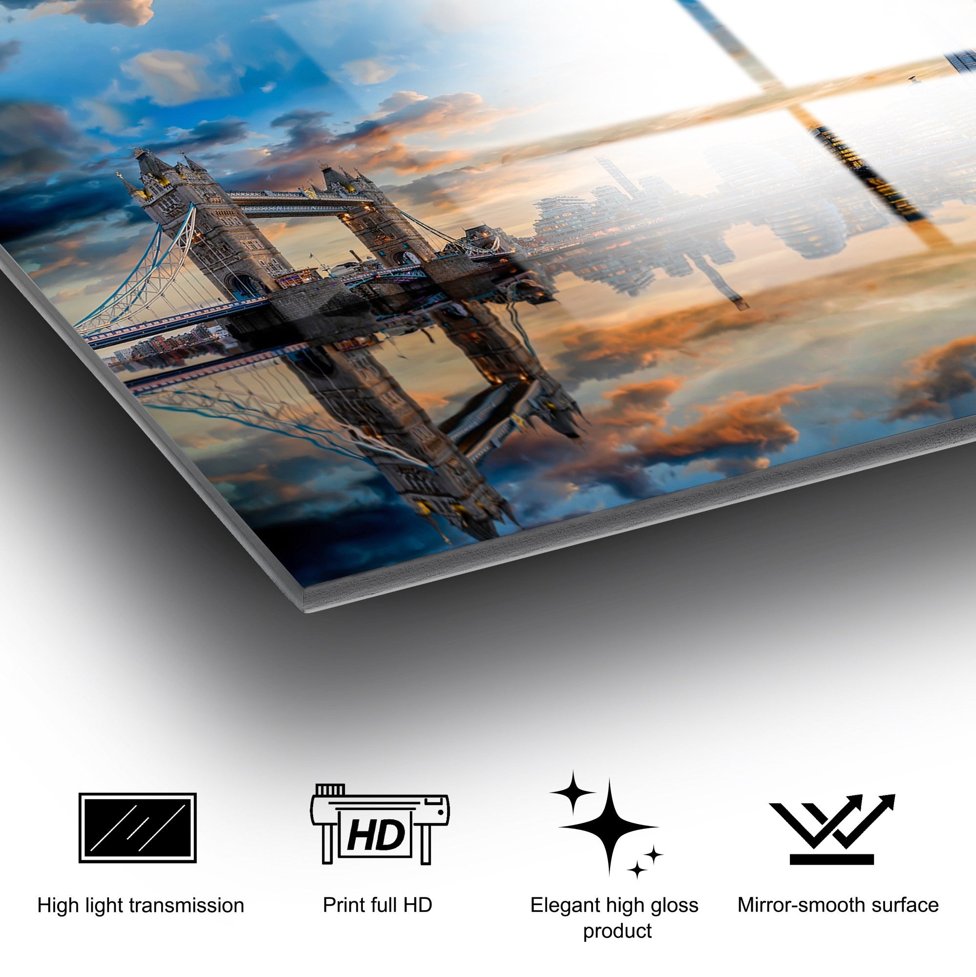 Quadro Decorativo em Vidro Temperado Multicolor UV-230 (70 x 100 cm, 4 mm)