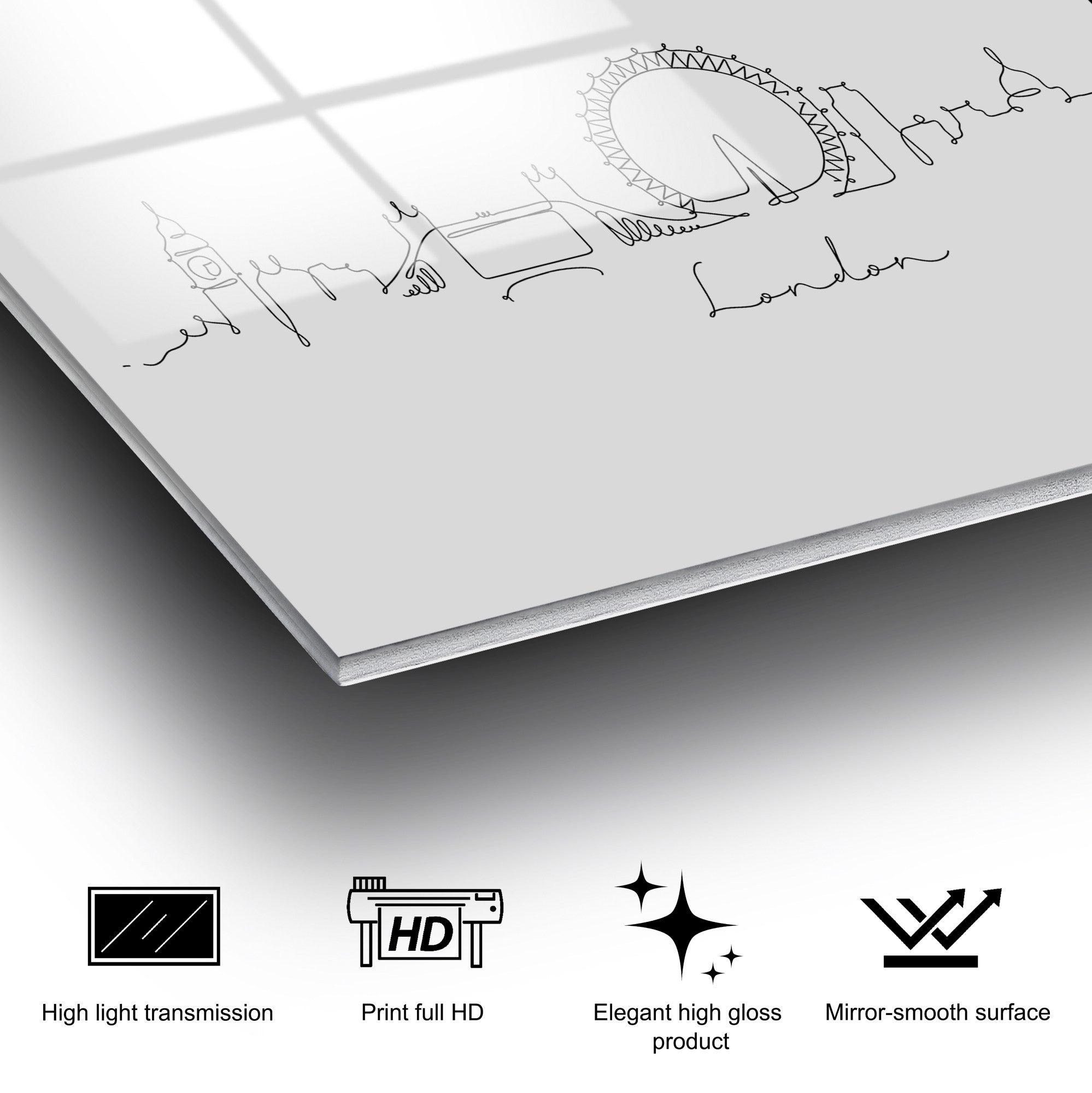 Quadro Decorativo em Vidro Temperado 4 mm UV-240 — 70 x 100 cm, Multicolor
