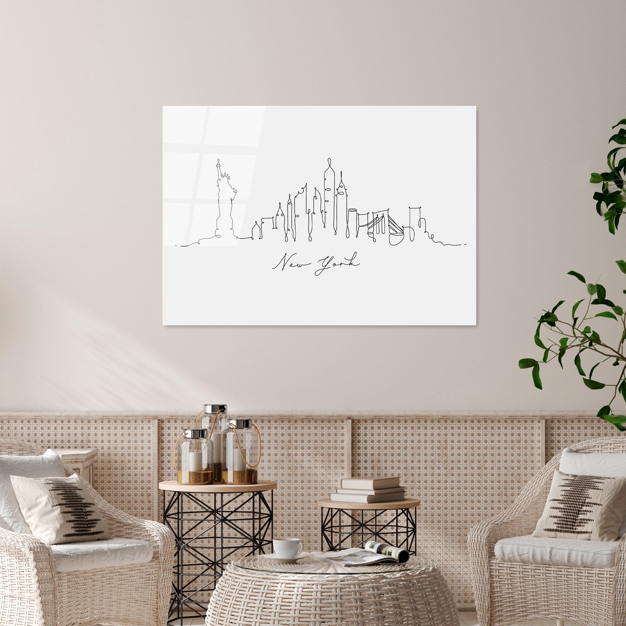 Quadro Decorativo em Vidro Temperado UV-241, Multicolor, 70 x 100 cm, 4 mm