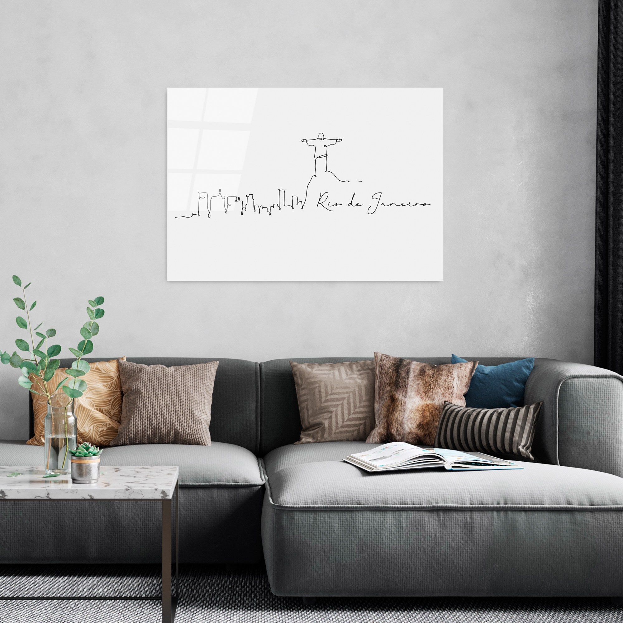 Quadro Decorativo em Vidro Temperado UV-244, 70 x 100 cm, Multicolor, 4 mm (123BZM1308)