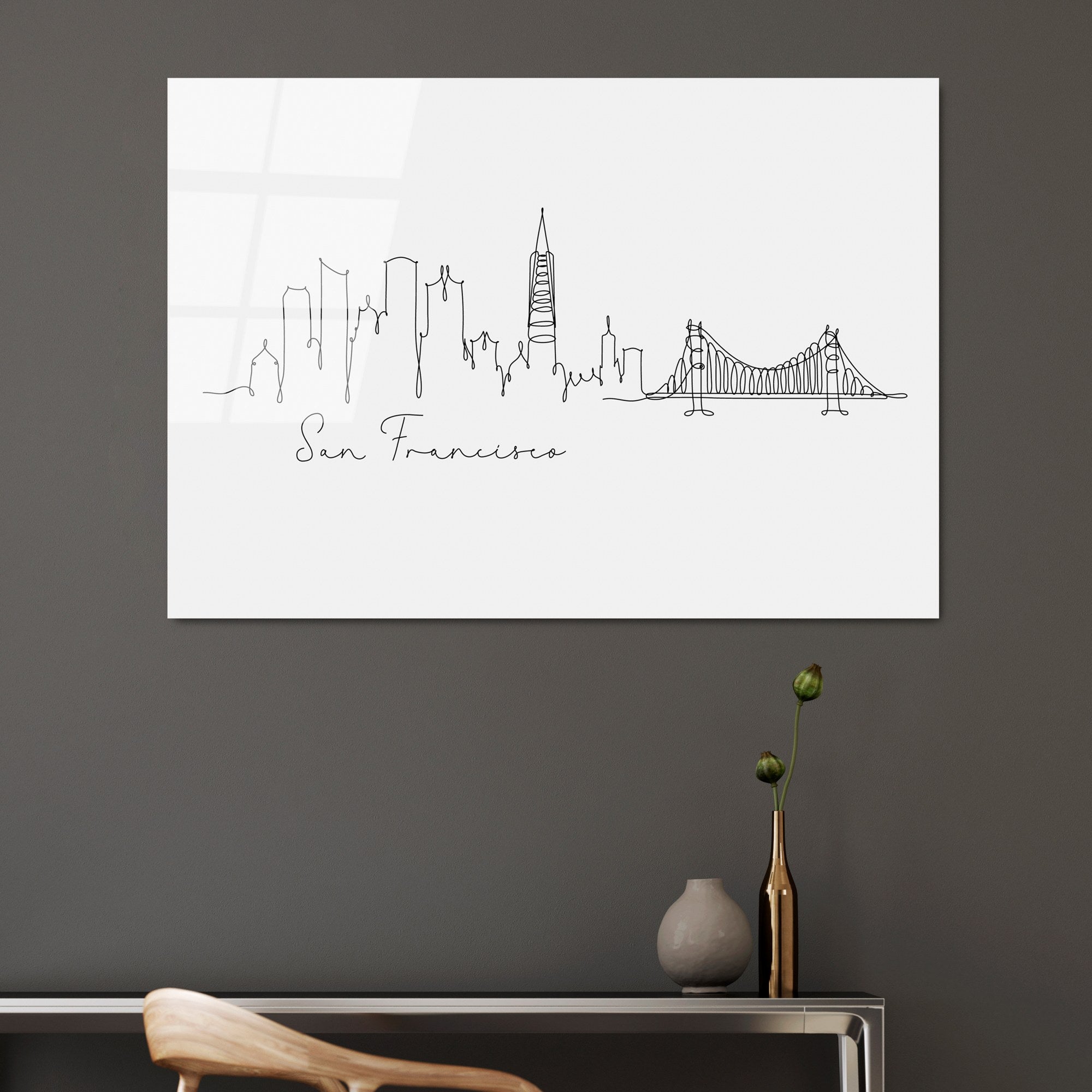 Quadro Decorativo em Vidro 100% Temperado UV-251, Multicolor, 70 x 100 cm (4 mm)