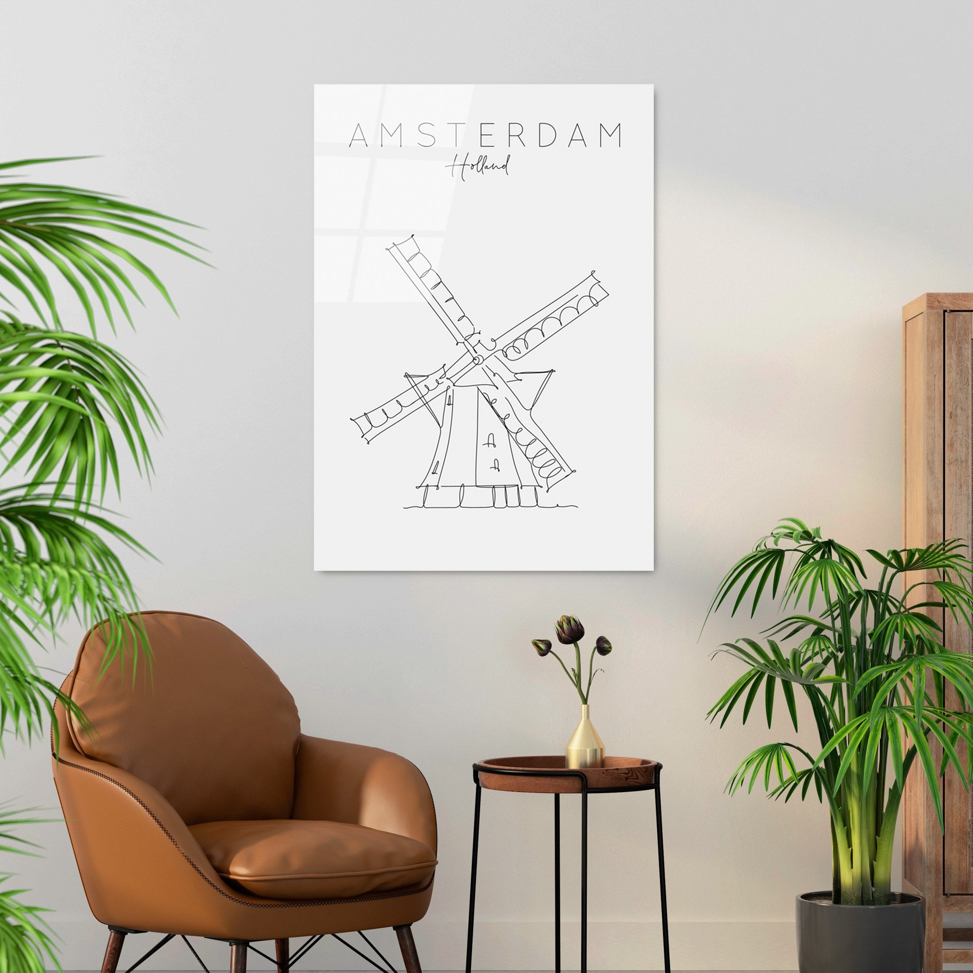 Quadro Decorativo em Vidro Temperado UV-253, Multicolor, 70 x 100 cm (4 mm)