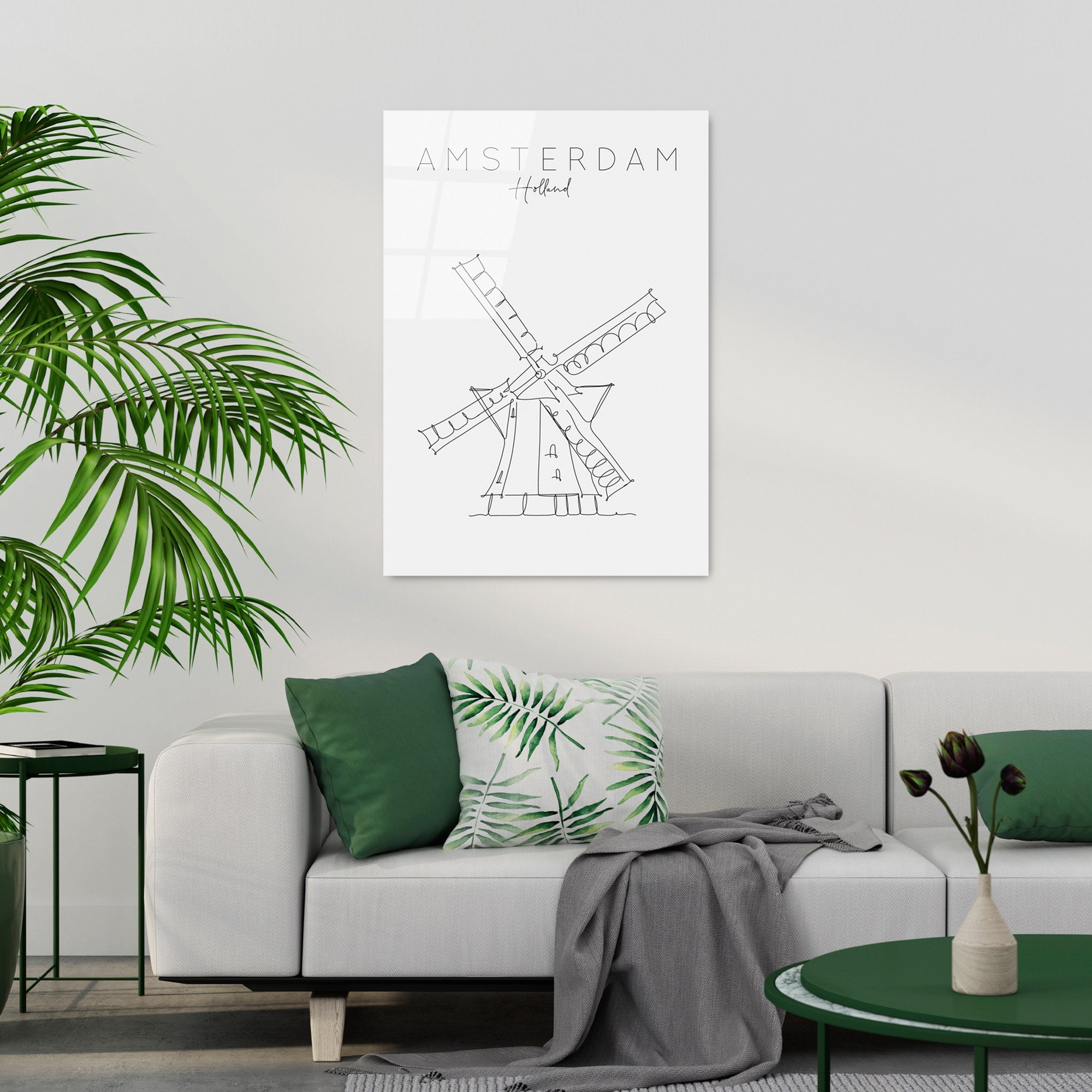 Quadro Decorativo em Vidro Temperado UV-253, Multicolor, 70 x 100 cm (4 mm)