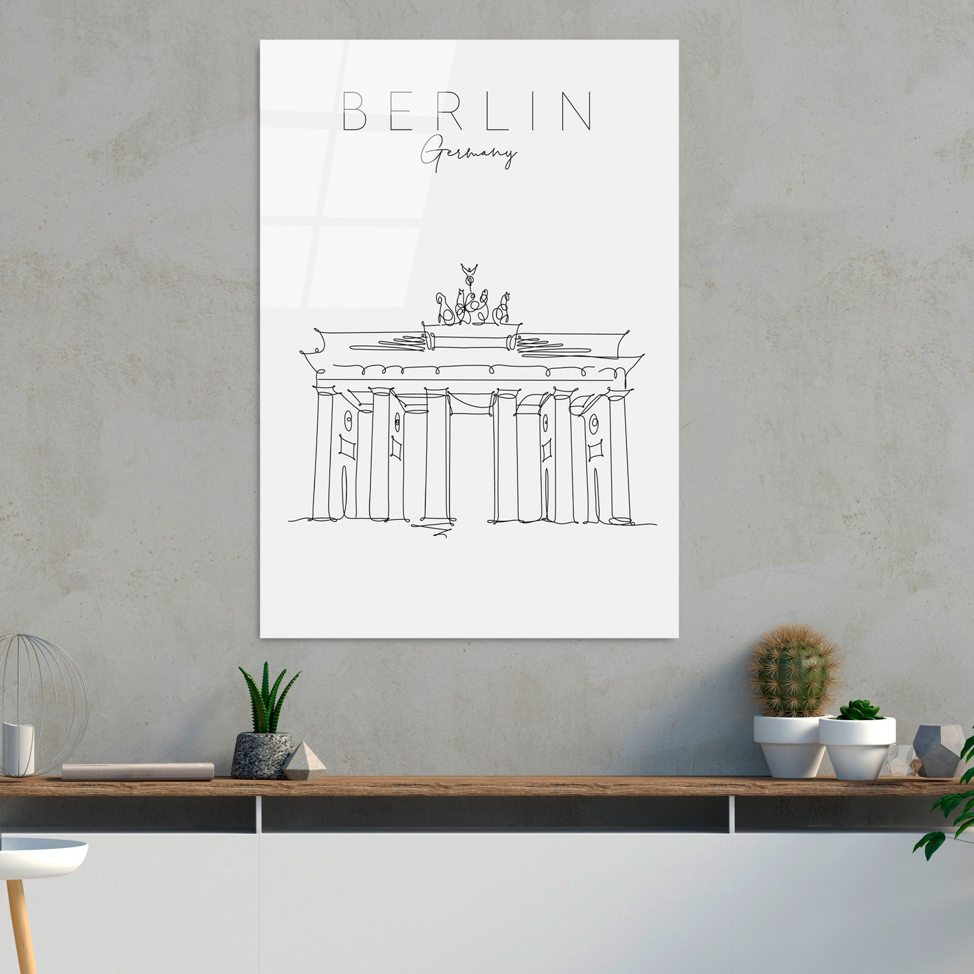 Quadro Decorativo em Vidro Temperado UV-254, Multicolor, 70 x 100 cm (4 mm)