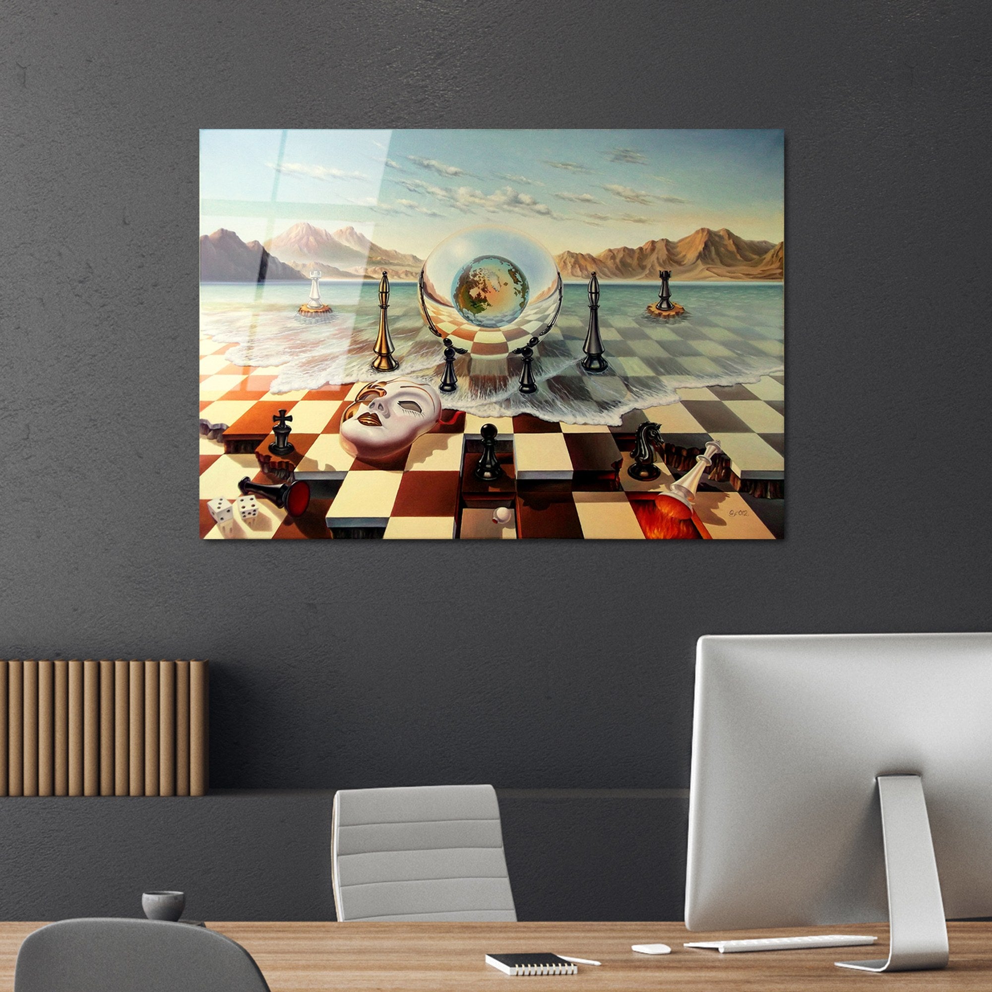 Quadro Decorativo em Vidro Temperado UV-260 - 70 x 100 cm, Multicolor, 4 mm