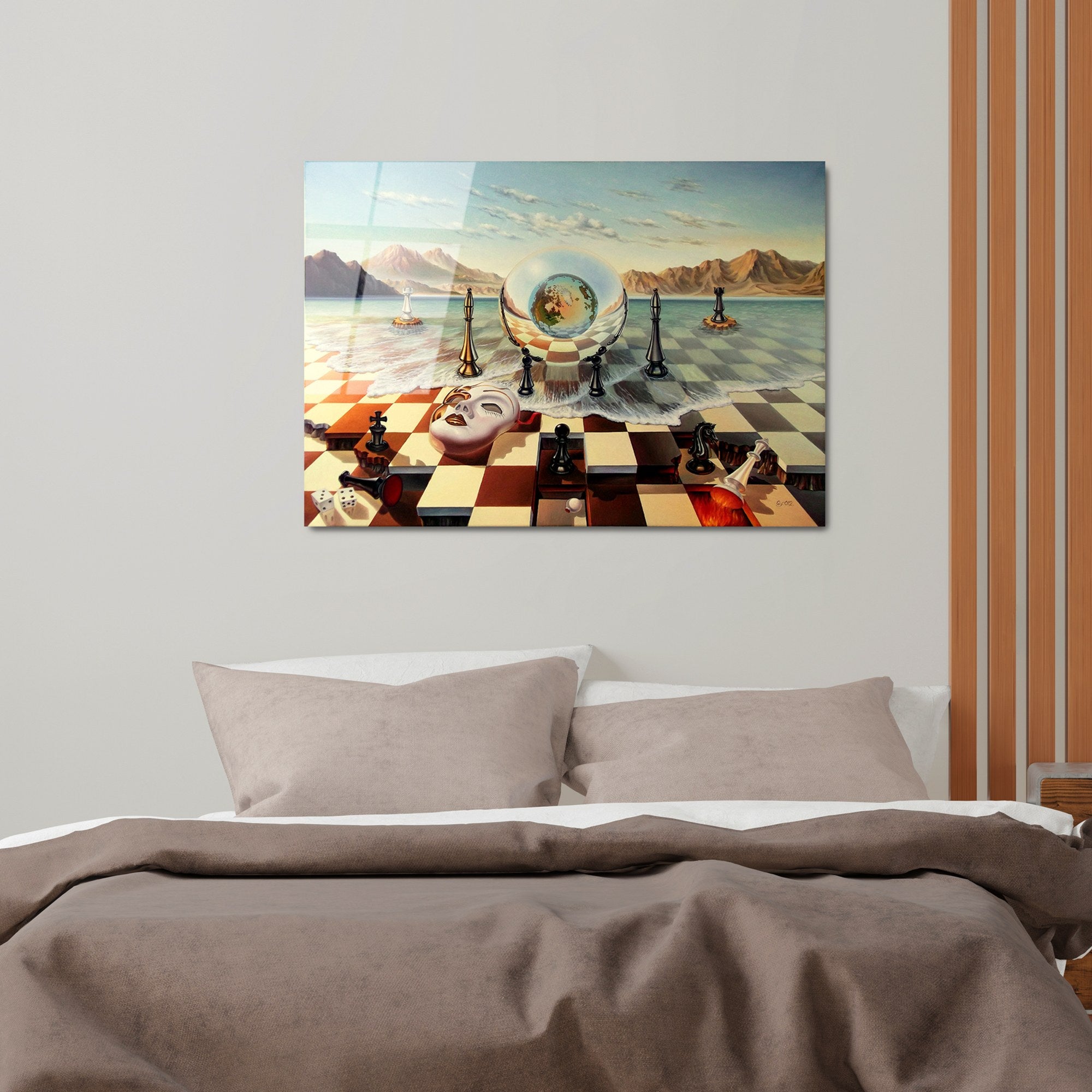 Quadro Decorativo em Vidro Temperado UV-260 - 70 x 100 cm, Multicolor, 4 mm