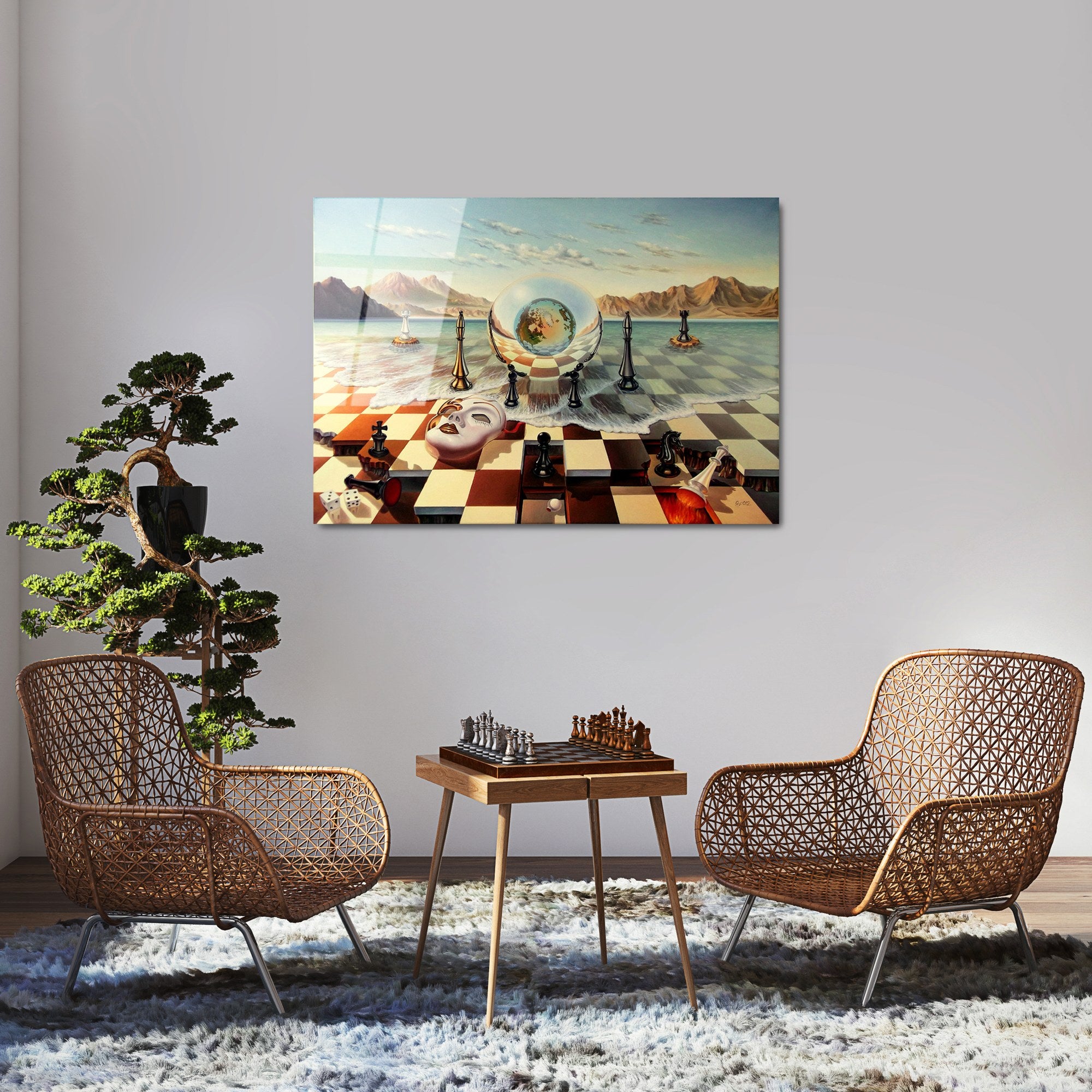 Quadro Decorativo em Vidro Temperado UV-260 - 70 x 100 cm, Multicolor, 4 mm