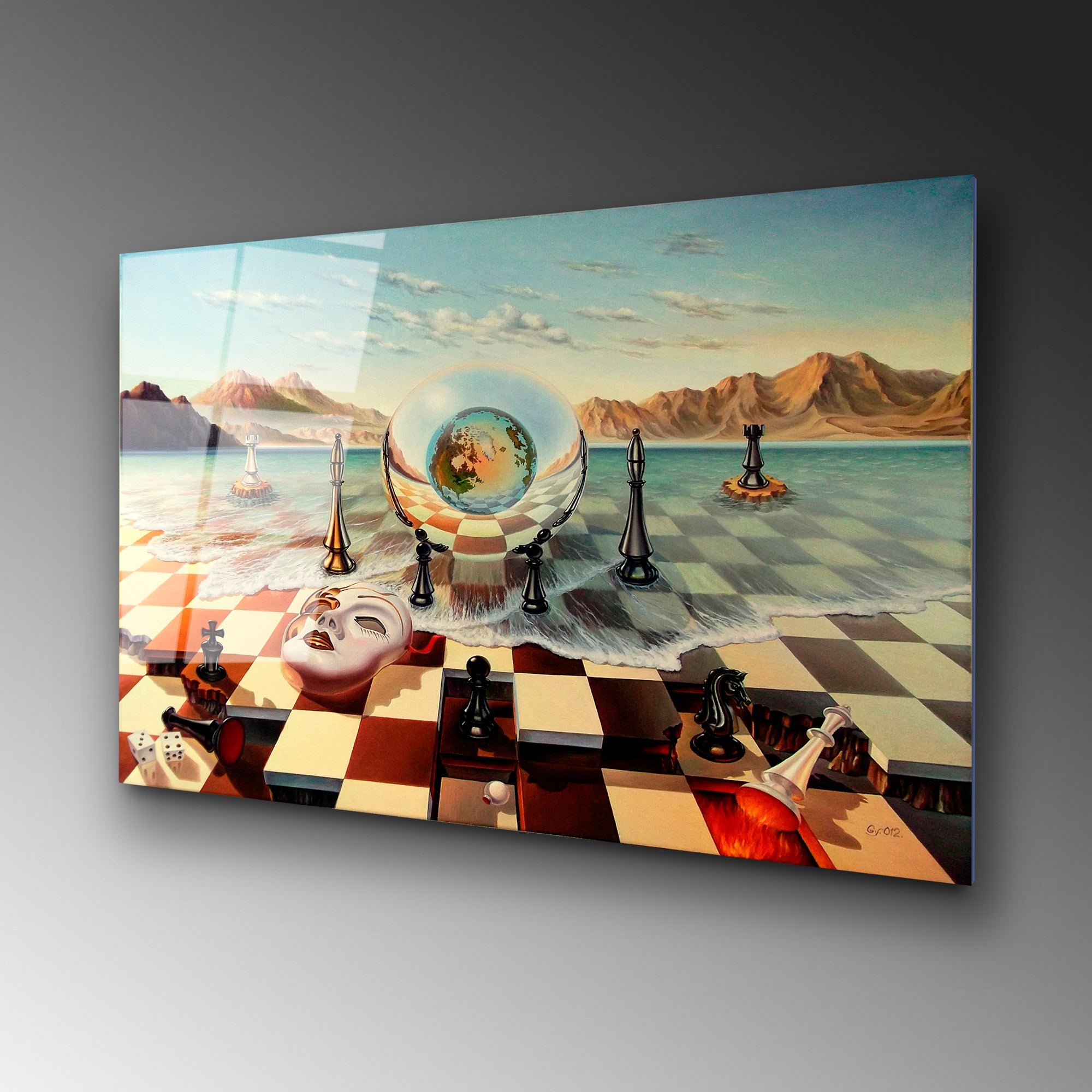 Quadro Decorativo em Vidro Temperado UV-260 - 70 x 100 cm, Multicolor, 4 mm