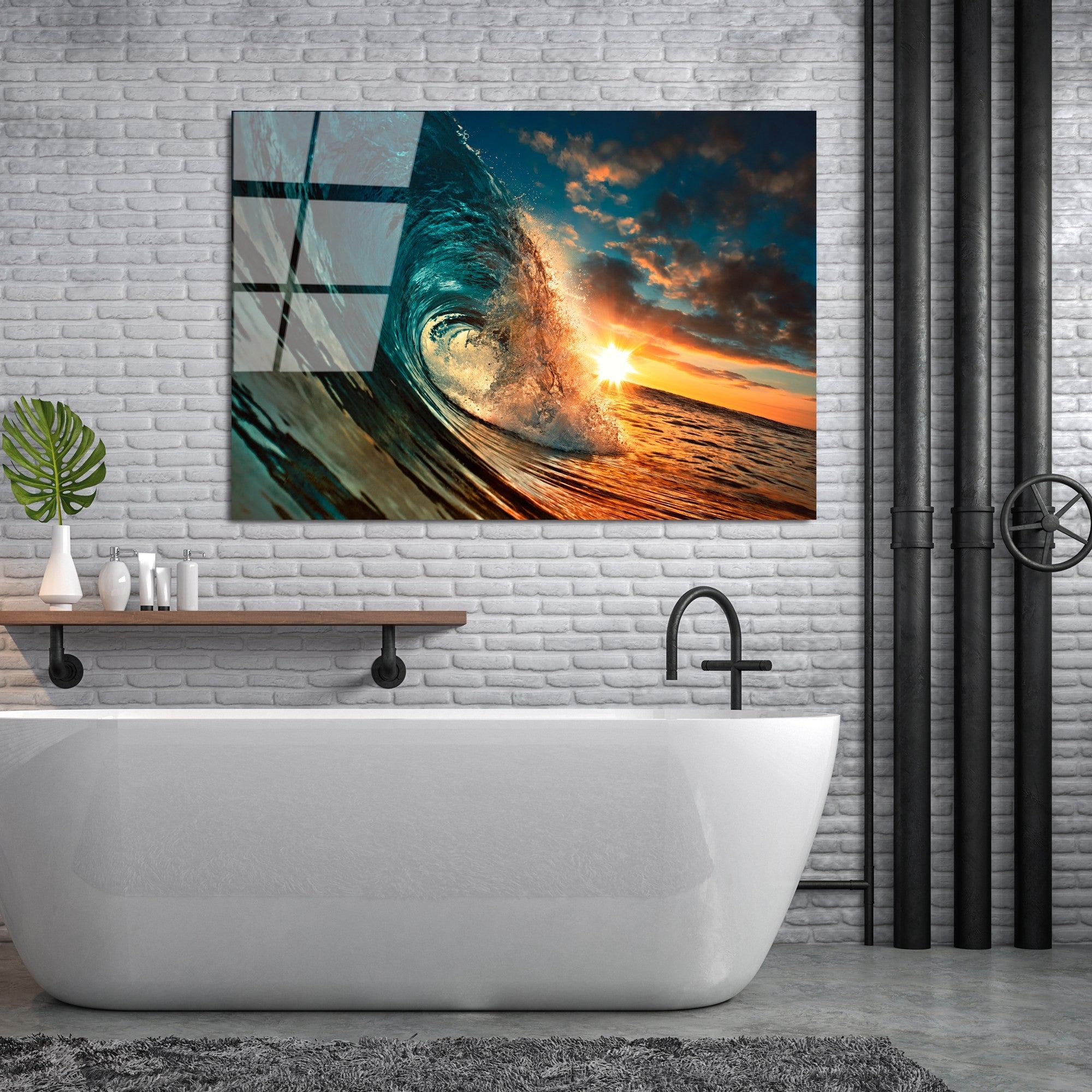 Quadro Decorativo em Vidro Temperado UV-263, Multicolor, 70 x 100 cm, 4 mm