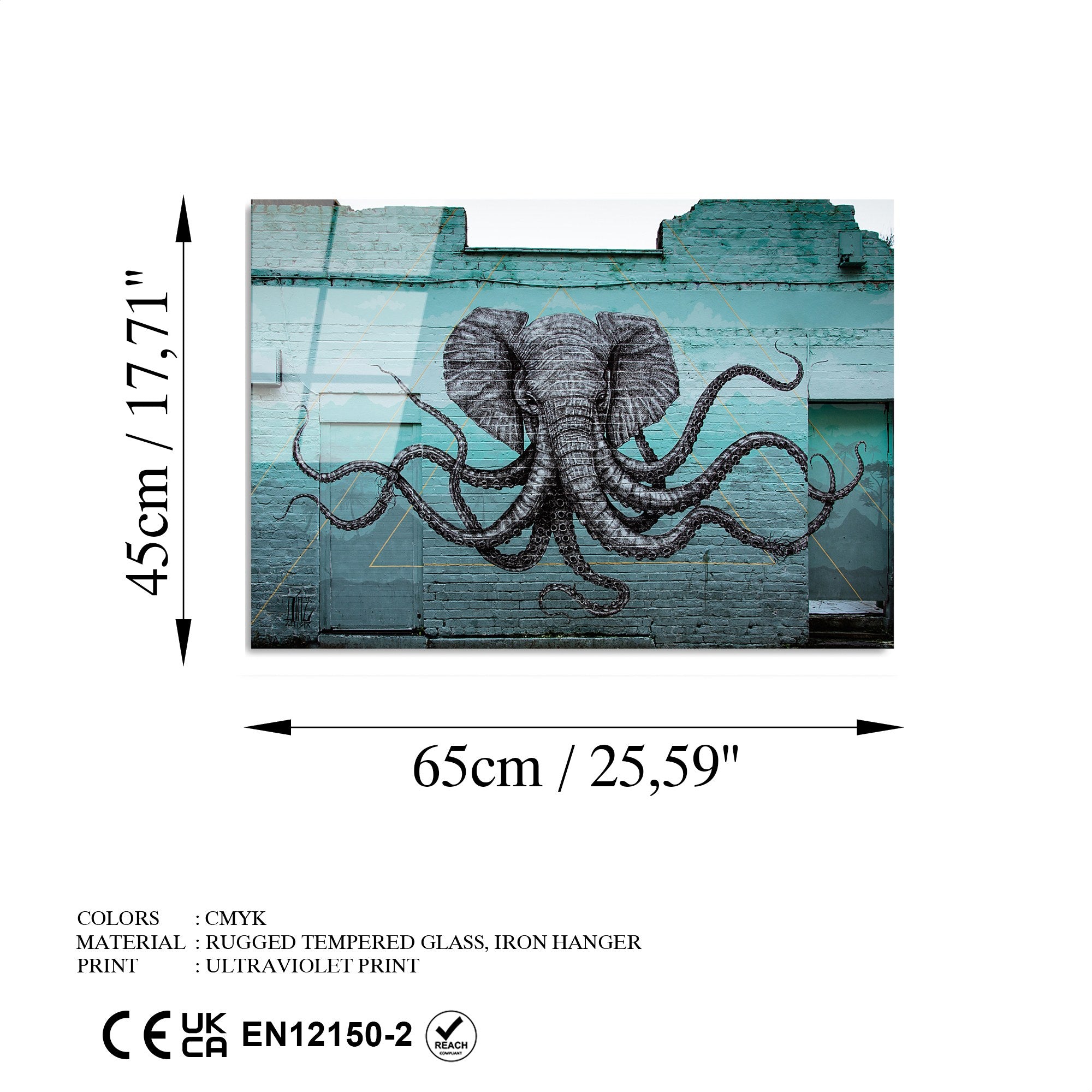 Quadro Decorativo em Vidro Temperado UV-481, Multicolor, 45 x 65 cm, 4 mm | 123BZM1330