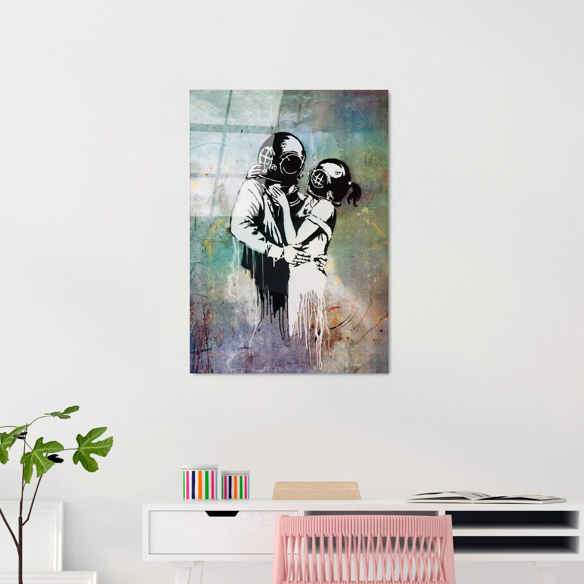 Quadro Decorativo em Vidro Temperado UV-486, Multicolor, 45 x 65 cm (4 mm)