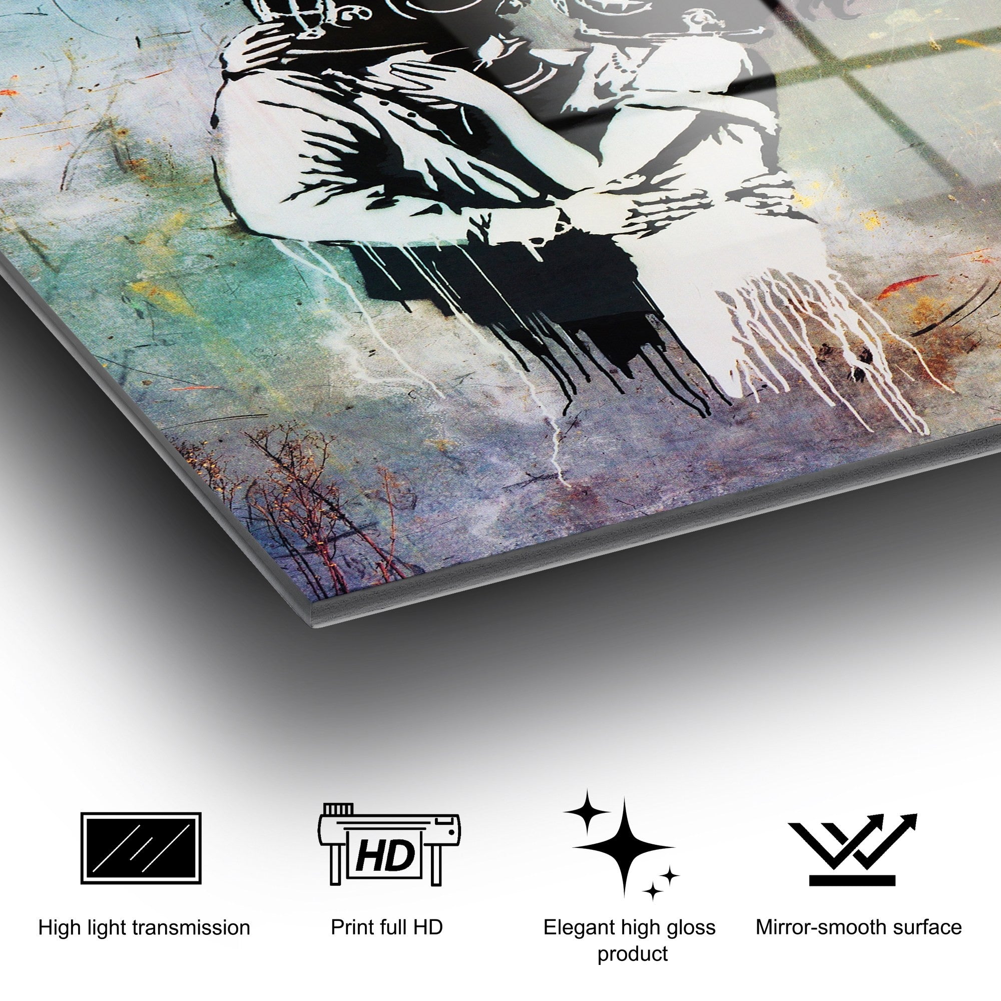 Quadro Decorativo em Vidro Temperado UV-486, Multicolor, 45 x 65 cm (4 mm)