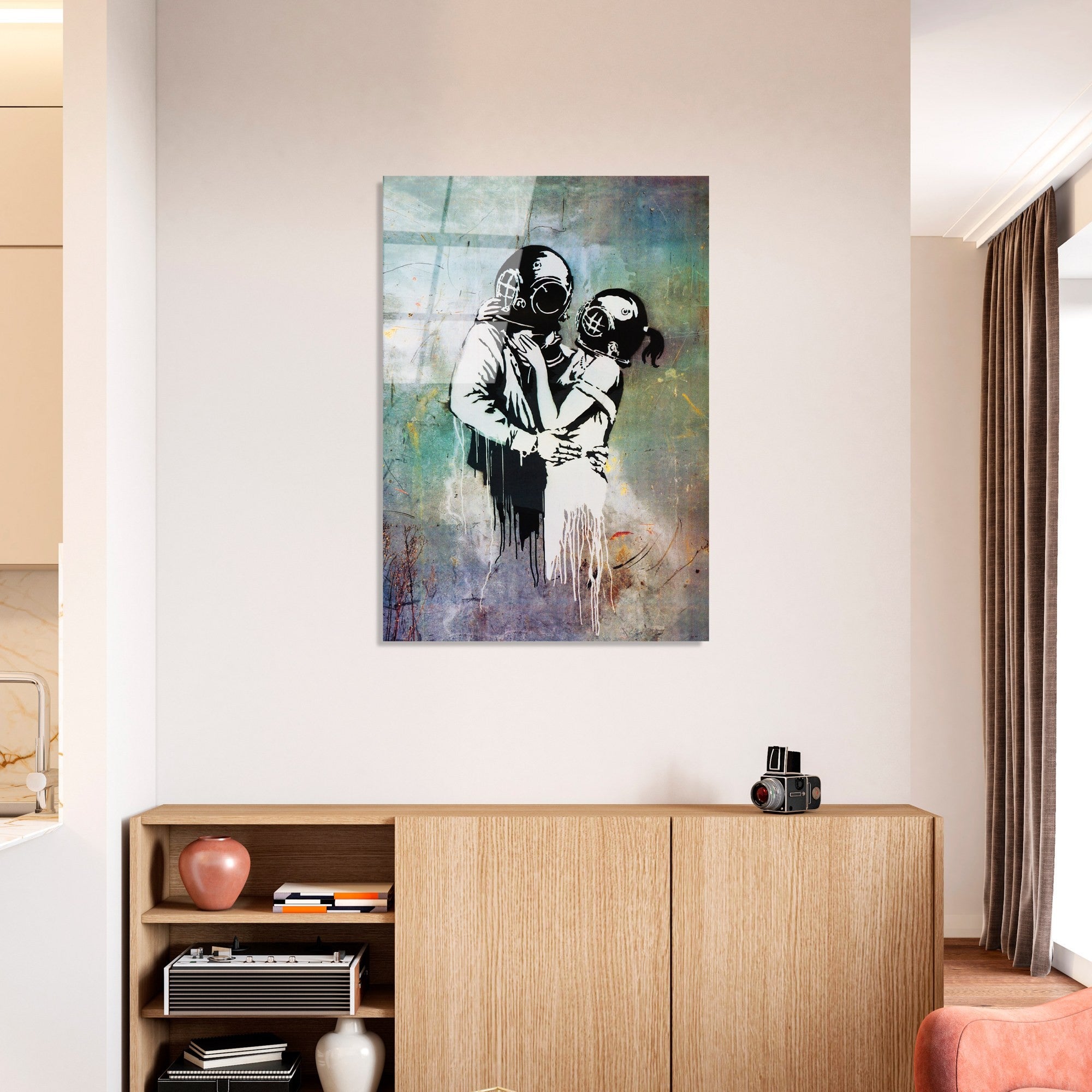 Quadro Decorativo em Vidro Temperado UV-486, Multicolor, 45 x 65 cm (4 mm)