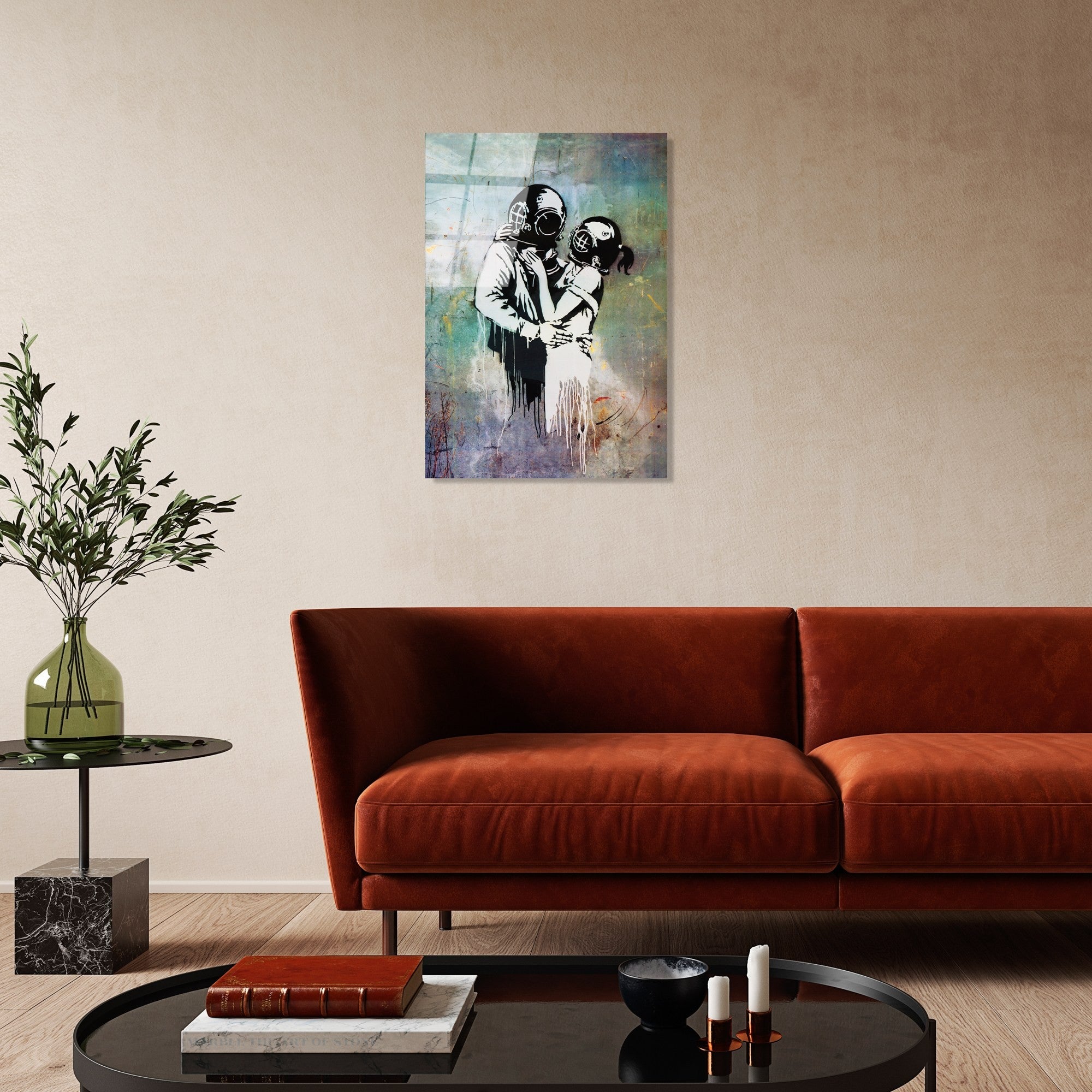 Quadro Decorativo em Vidro Temperado UV-486, Multicolor, 45 x 65 cm (4 mm)