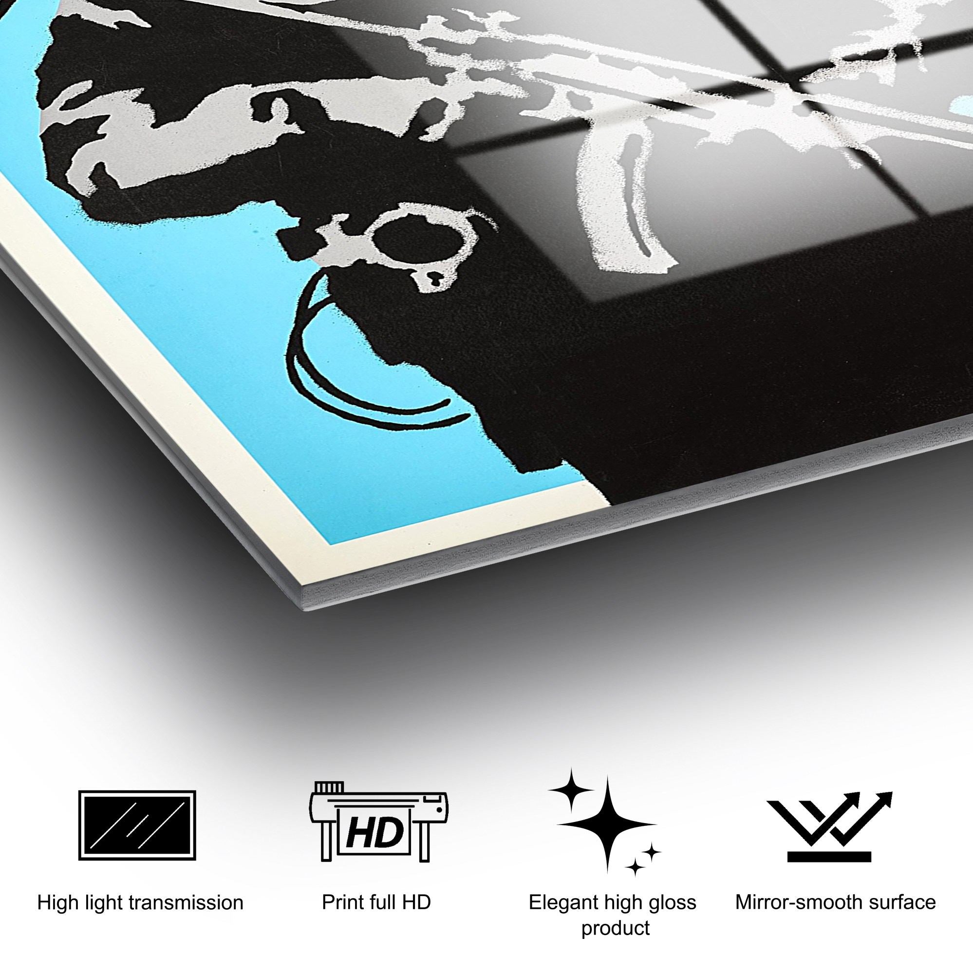 Pintura Decorativa em Vidro Temperado Multicolor UV-488, 45 x 65 cm (4 mm)