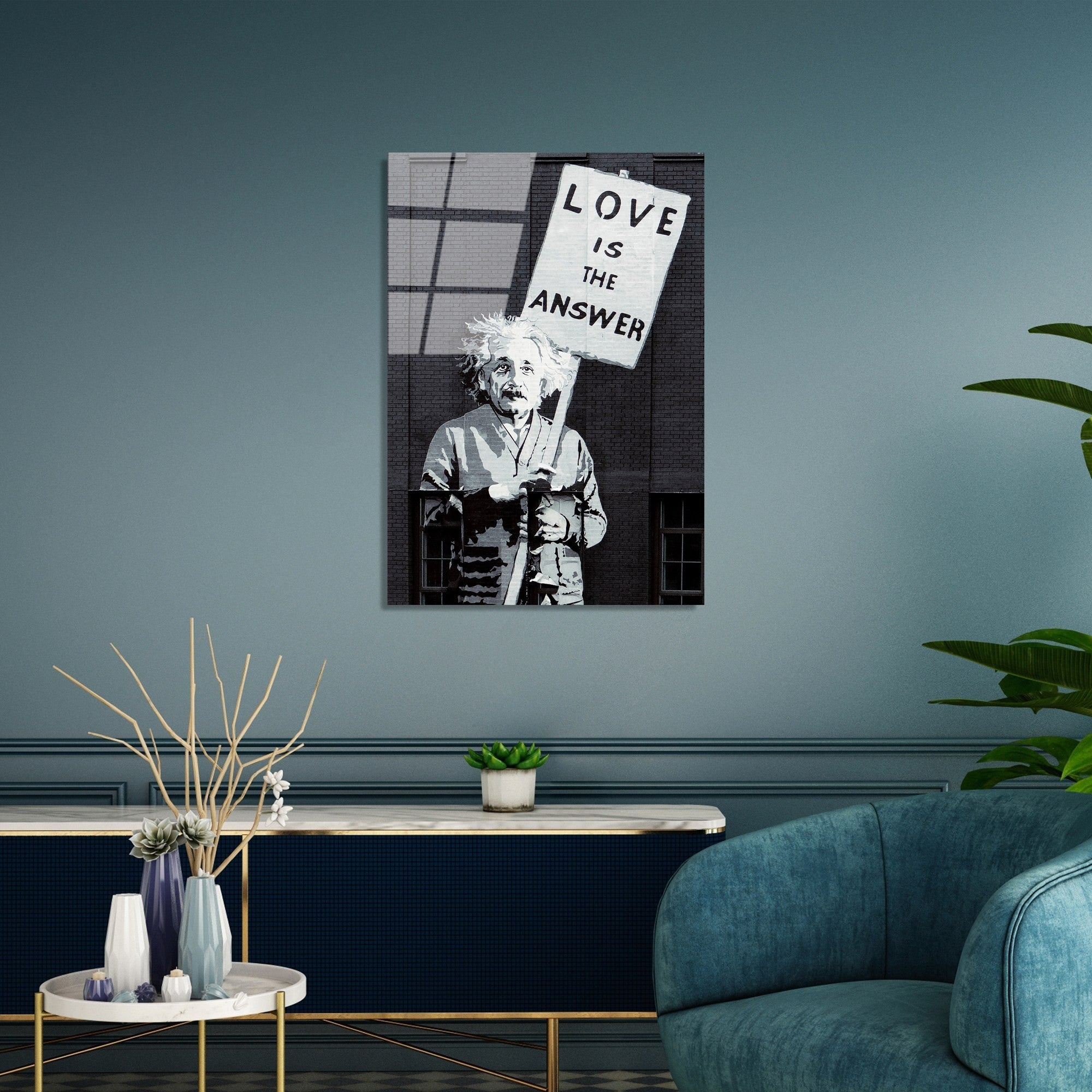 Quadro Decorativo em Vidro Temperado Multicolorido 45 x 65 cm (4 mm) - UV-489