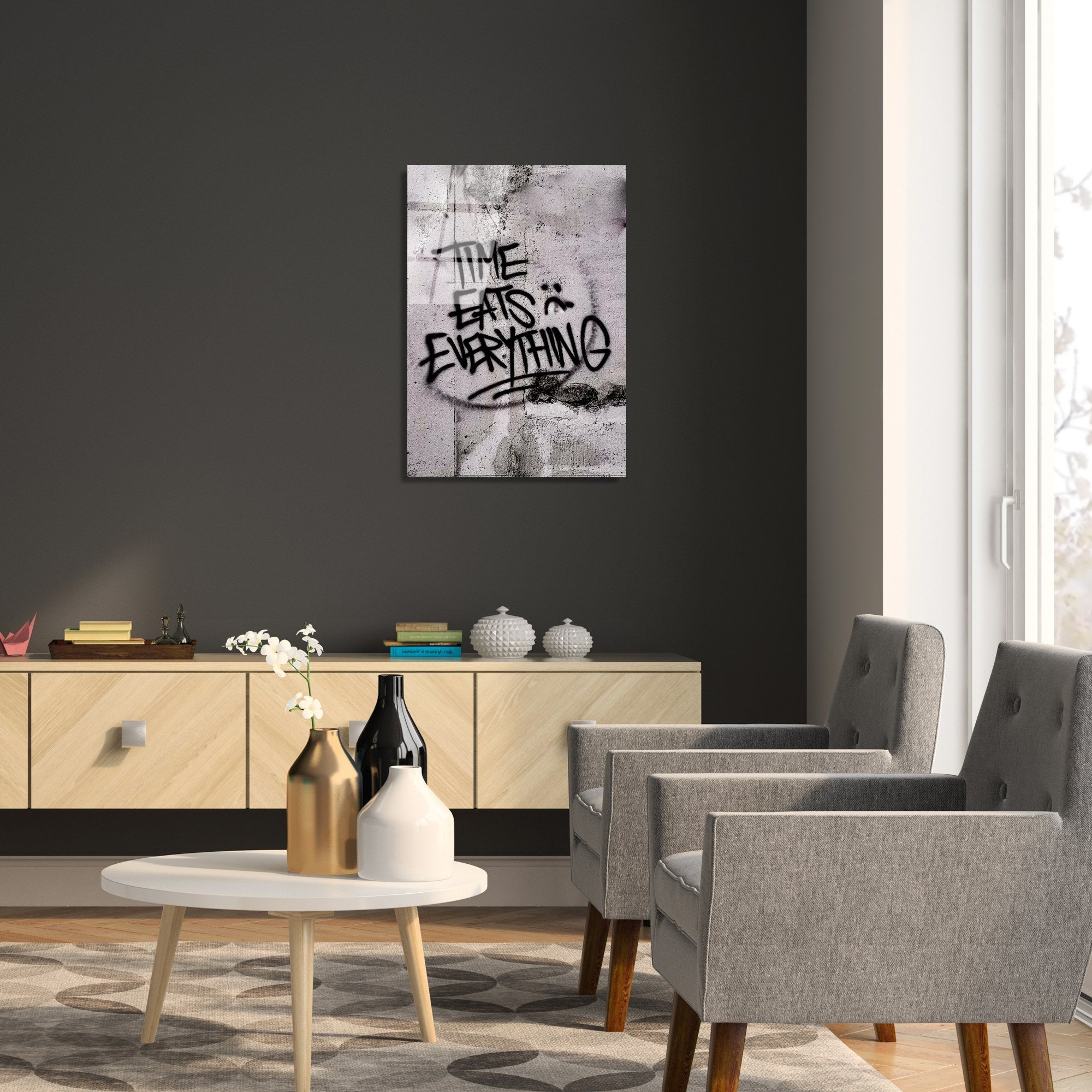 Quadro Decorativo em Vidro Temperado 4 mm UV-490, 45 x 65 cm, Multicolor | Ref. 123BZM1339