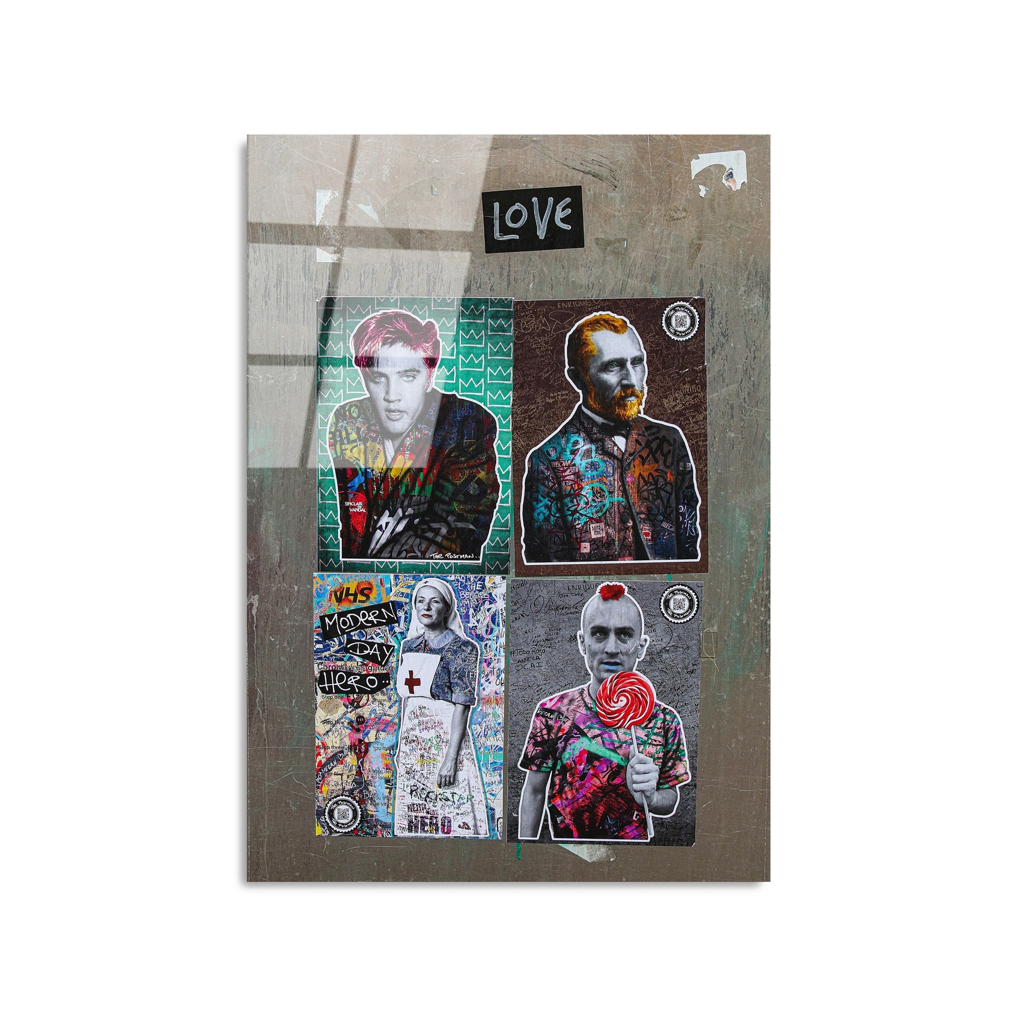 Quadro Decorativo em Vidro Temperado UV-491, Multicolor, 45 x 65 cm, Espessura 4 mm