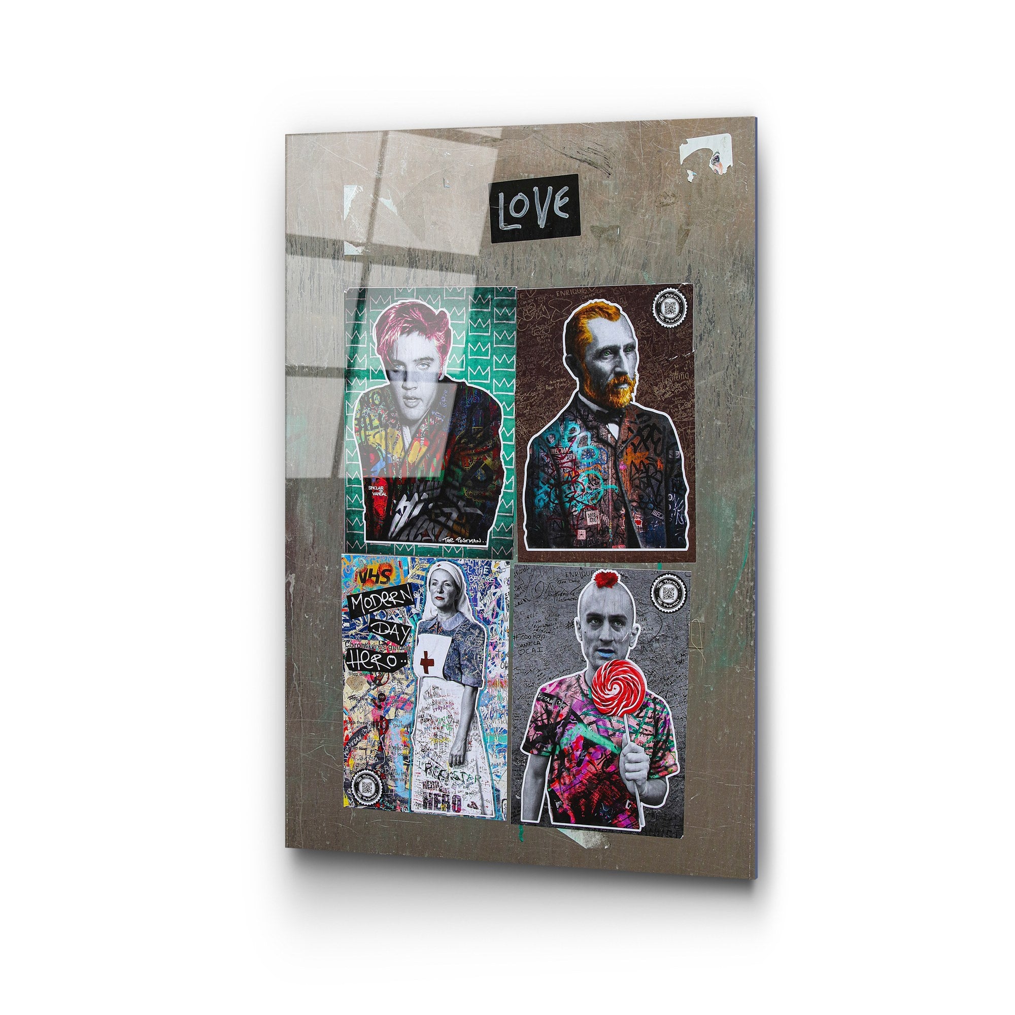 Quadro Decorativo em Vidro Temperado UV-491, Multicolor, 45 x 65 cm, Espessura 4 mm