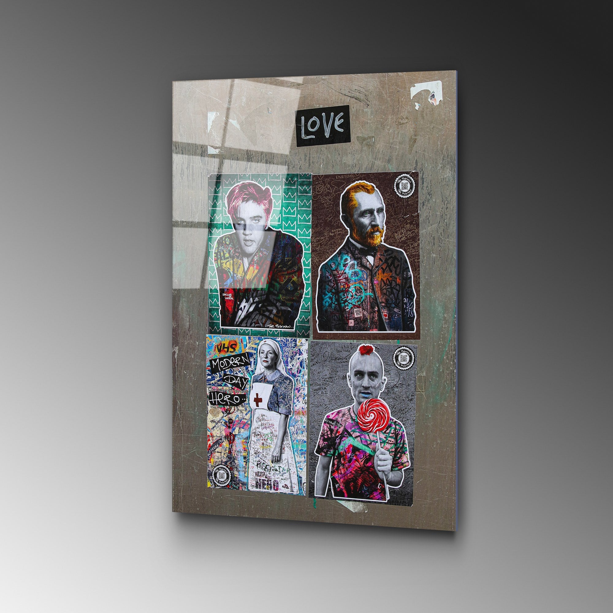 Quadro Decorativo em Vidro Temperado UV-491, Multicolor, 45 x 65 cm, Espessura 4 mm