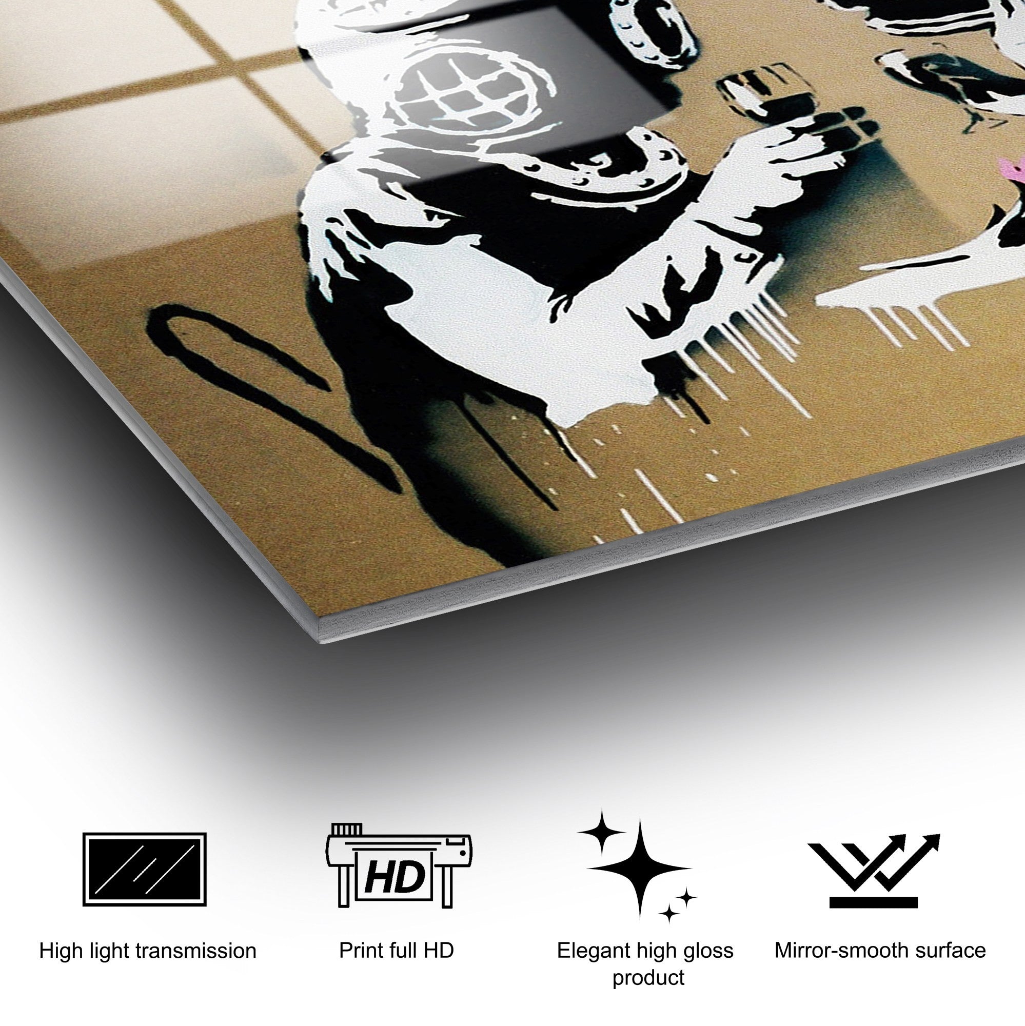 Quadro Decorativo em Vidro Temperado UV-492 Multicolor 45 x 65 cm (4 mm)