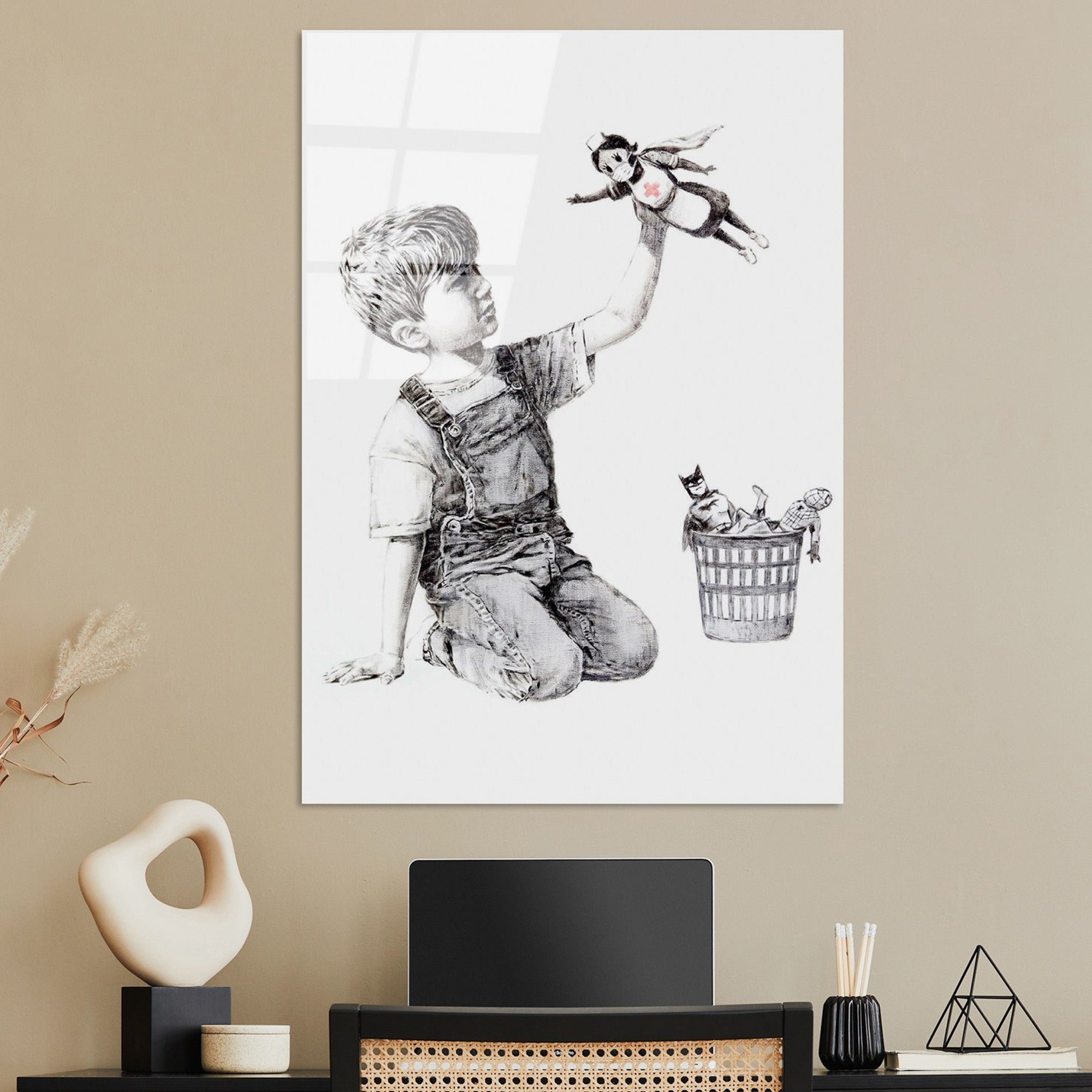 Quadro Decorativo em Vidro Temperado UV-499, Multicolor, 45 x 65 cm, 4 mm