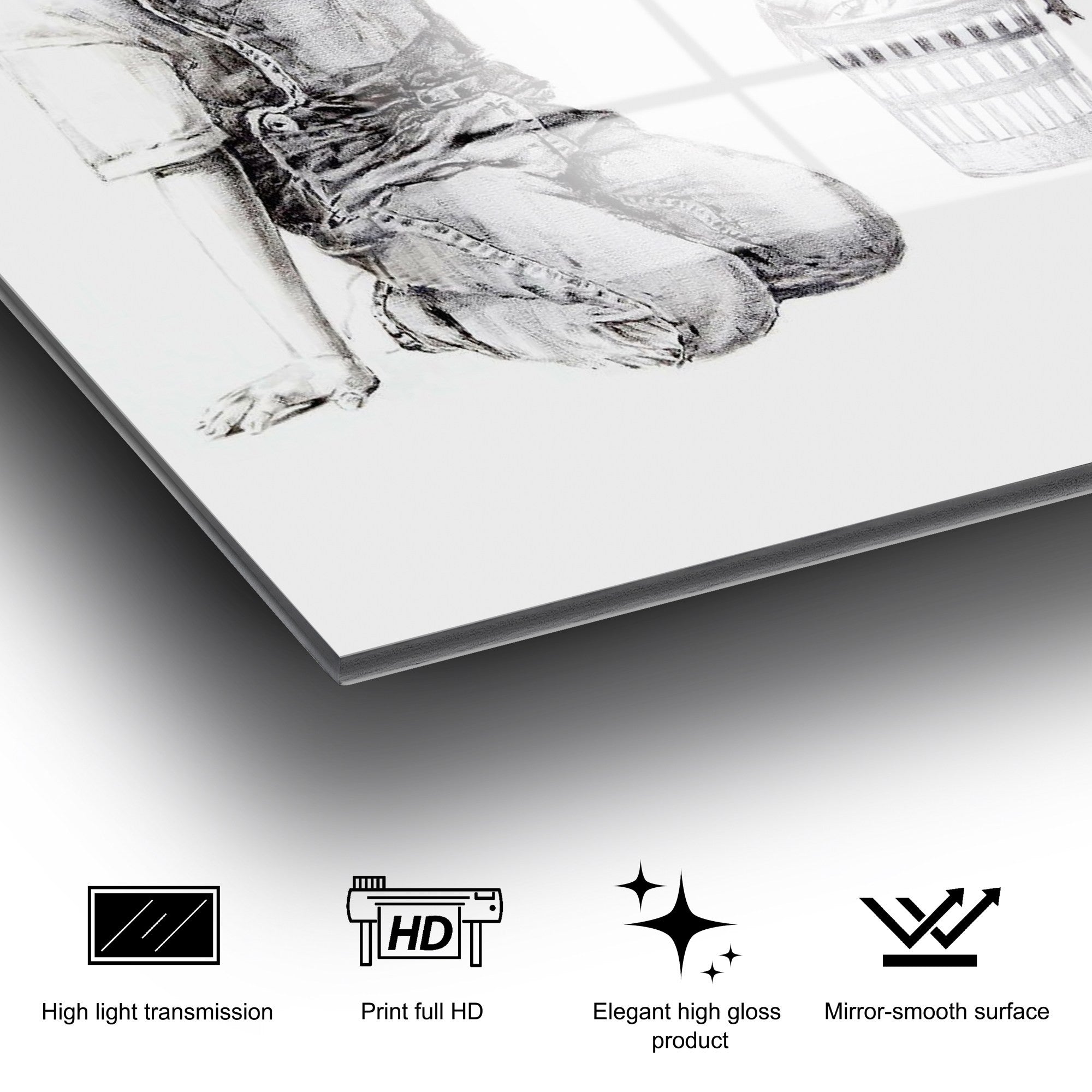 Quadro Decorativo em Vidro Temperado UV-499, Multicolor, 45 x 65 cm, 4 mm