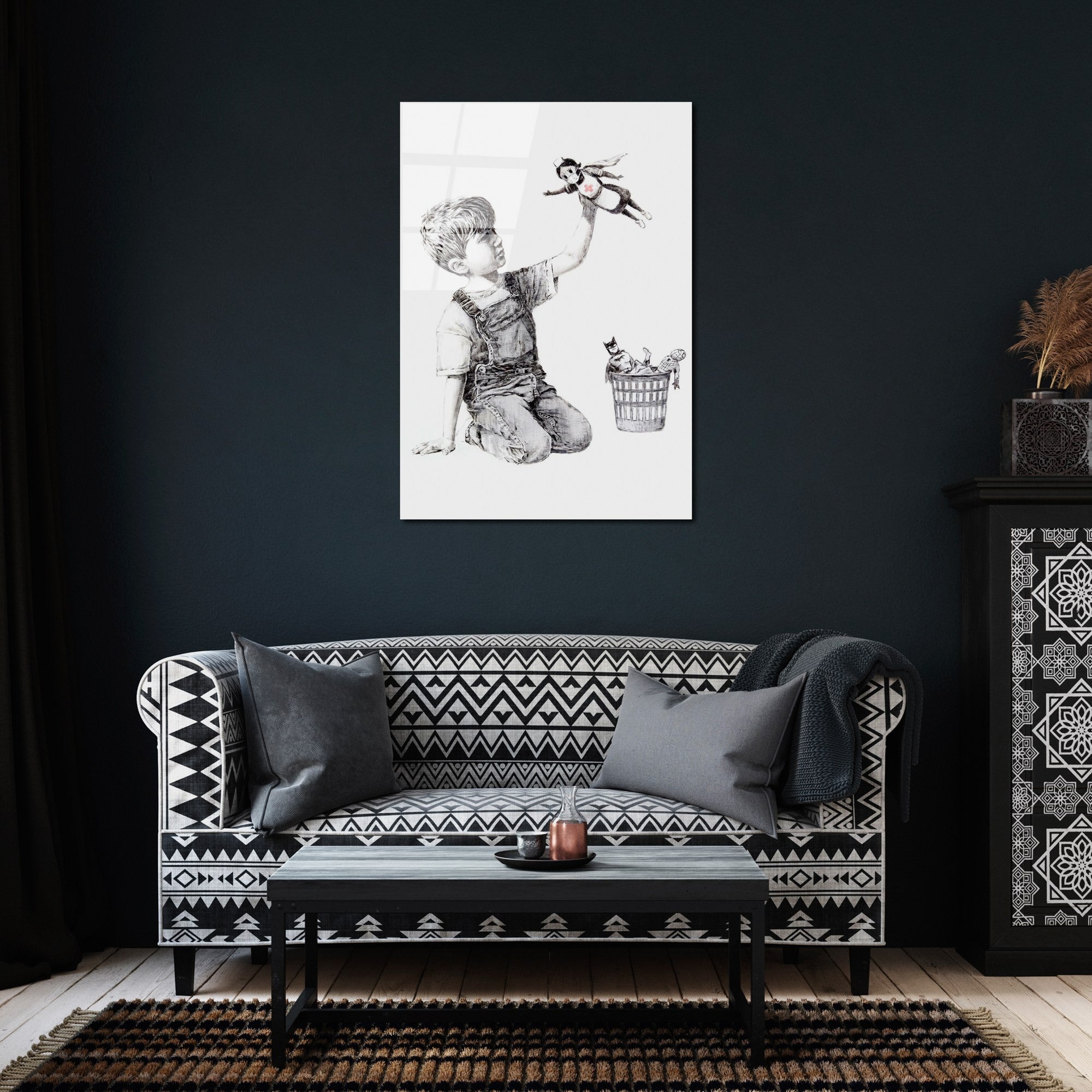 Quadro Decorativo em Vidro Temperado UV-499, Multicolor, 45 x 65 cm, 4 mm